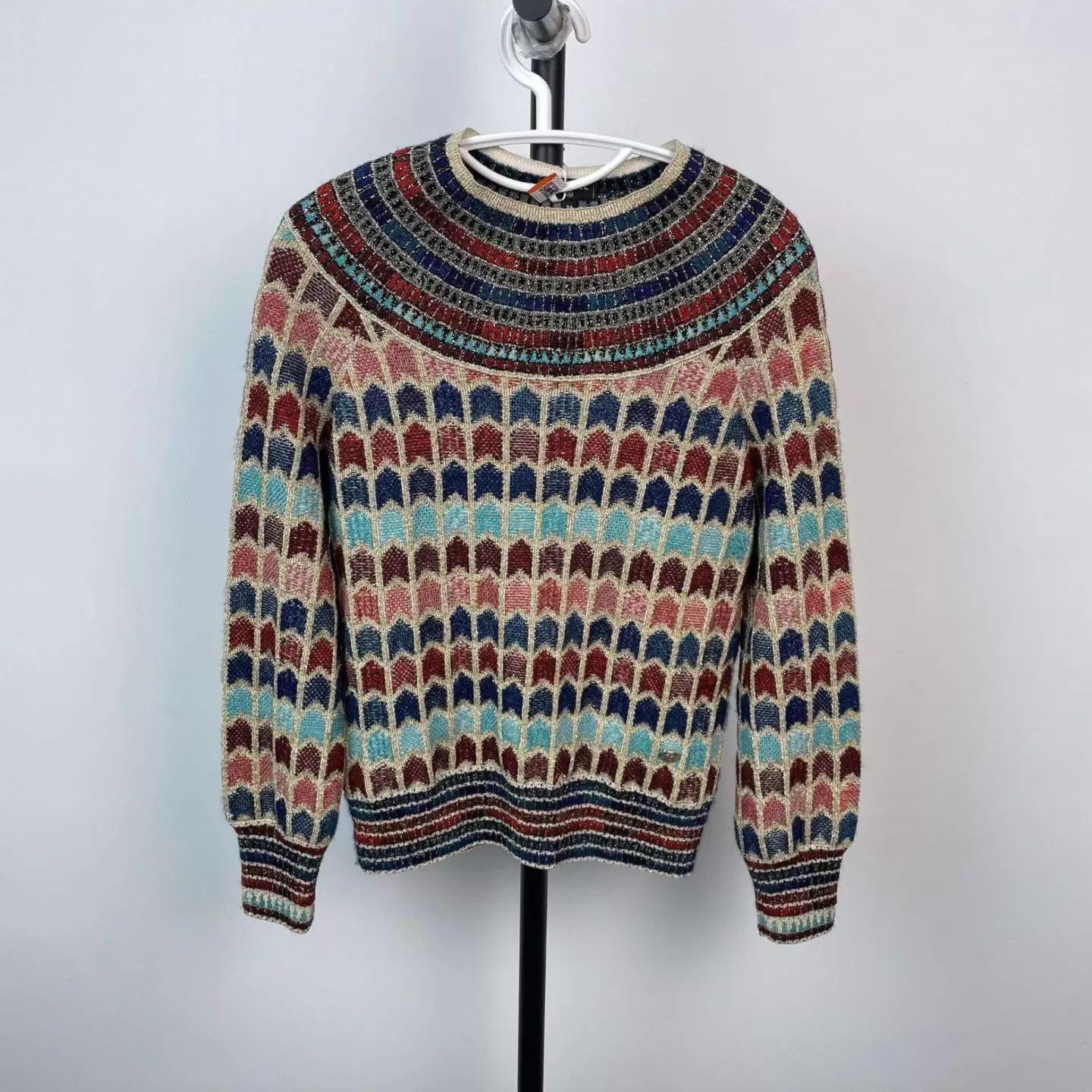 Chanel Chanel colorblocked geo jacquard knitwear 34 Size XS / US 0-2 / IT 36-38 - 1 Thumbnail