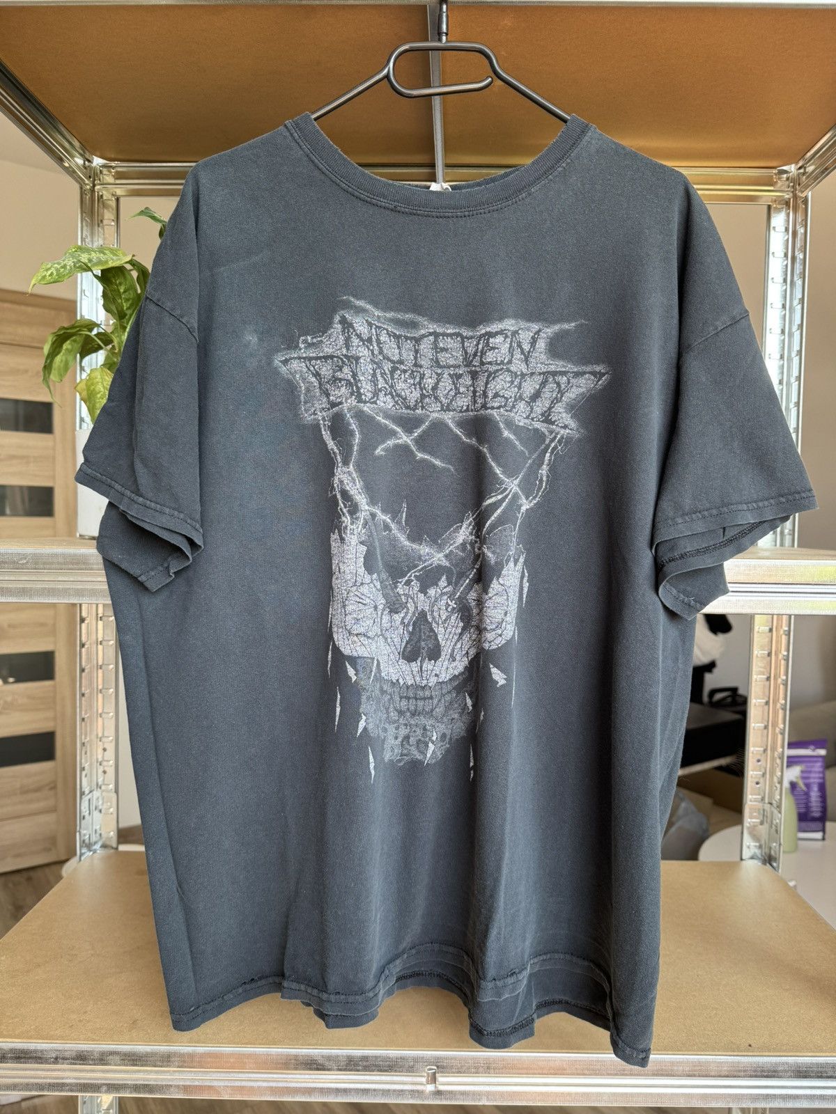 Band Tees × Japanese Brand × Vintage Vintage Not Even Blacklight German Metal Distressed Tshirt Size US XL / EU 56 / 4 - 2 Thumbnail