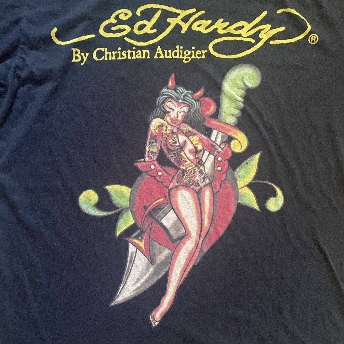 Christian Audigier × Ed Hardy Ed Hardy x Christian Audigier Lady Tee Size US XXL / EU 58 / 5 - 2 Thumbnail