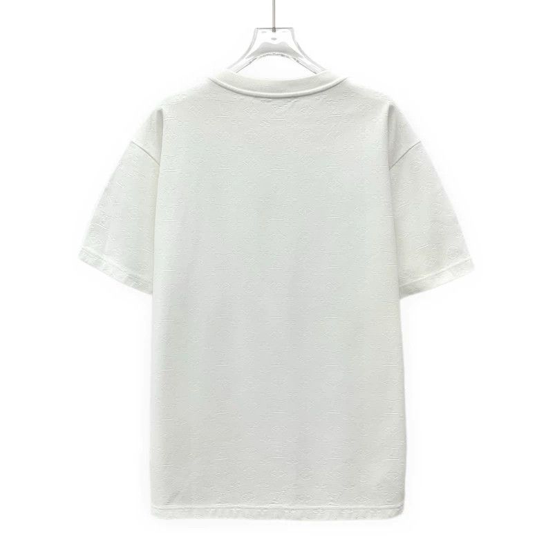 Louis Vuitton Louis Vuitton 22 white logo embossed cotton short sleeve T Size US XL / EU 56 / 4 - 2 Thumbnail