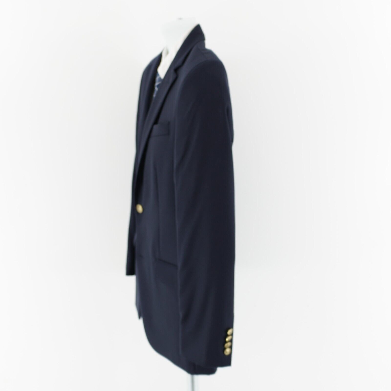 Stafford Stafford Blue Wool 2 Gold Button Blazer 36S Tagged 38R See D Size 36S - 5 Thumbnail