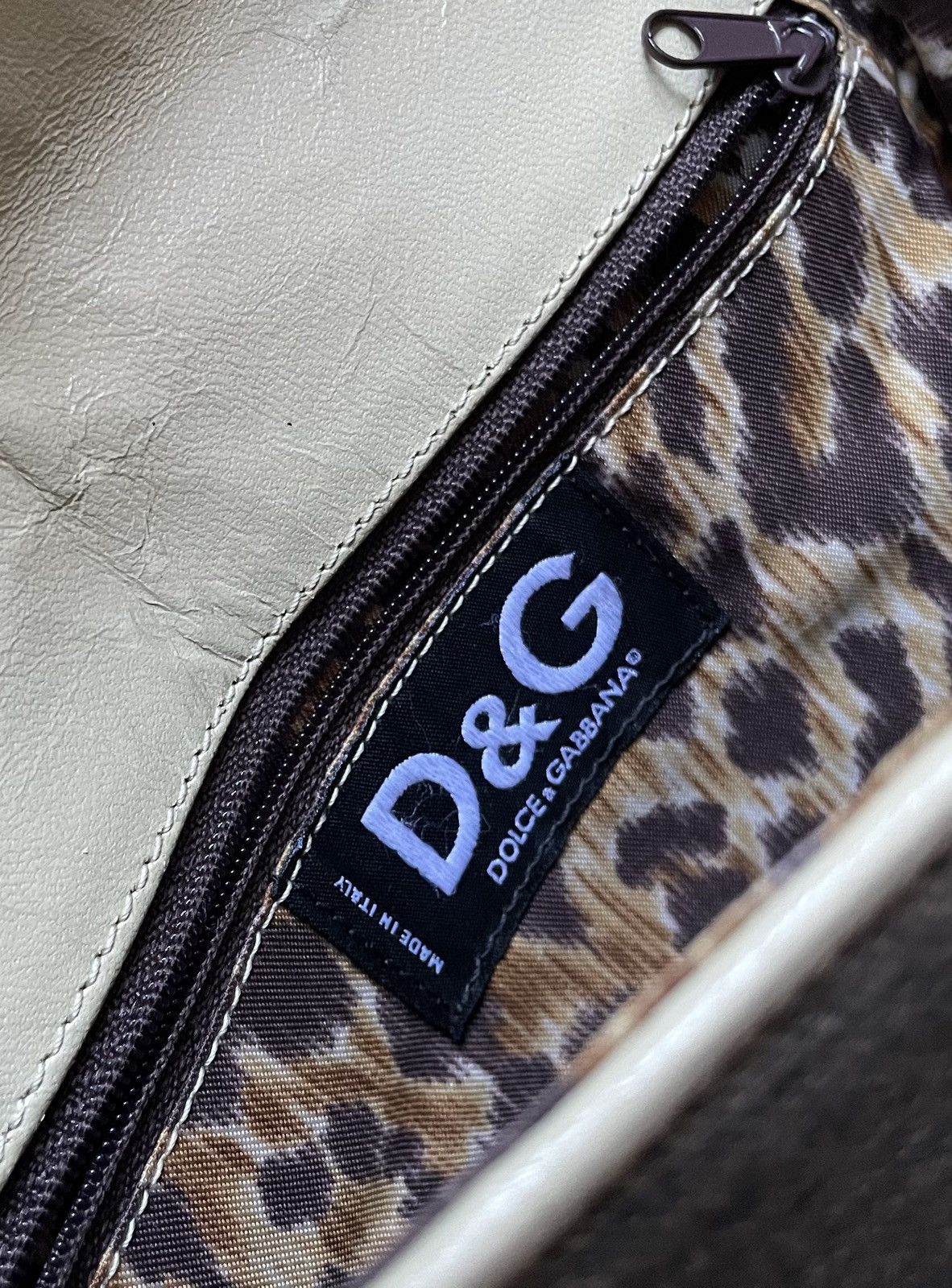 Dolce & Gabbana × Vintage Rare Dolce & Gabbanna Authentic Handbag Leopard Lining Bag Size ONE SIZE - 9 Thumbnail