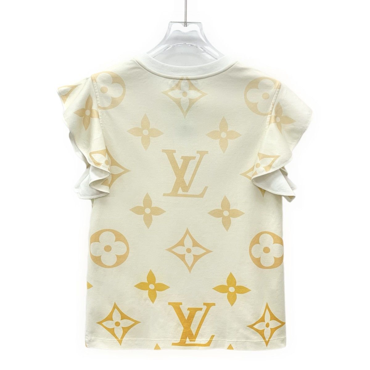 Louis Vuitton Louis Vuitton Beige Monogram Print Sleeveless T-Shirt K26WX Size S / US 4 / IT 40 - 2 Thumbnail