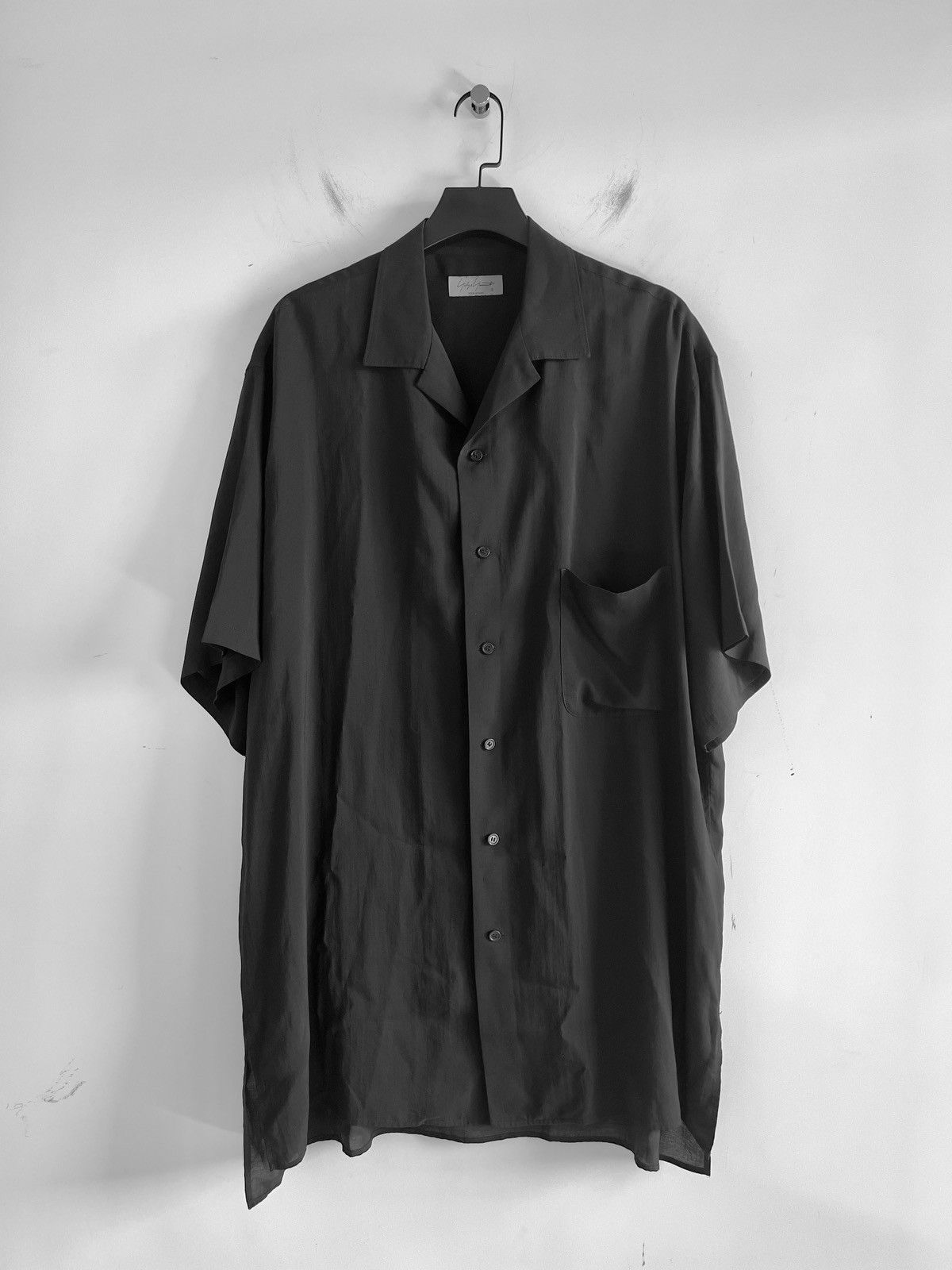 Yohji Yamamoto Yohji Yamamoto POUR HOMME - CELLULOSE OPEN COLLAR BLOUSE Size US L / EU 52-54 / 3 - 1 Thumbnail