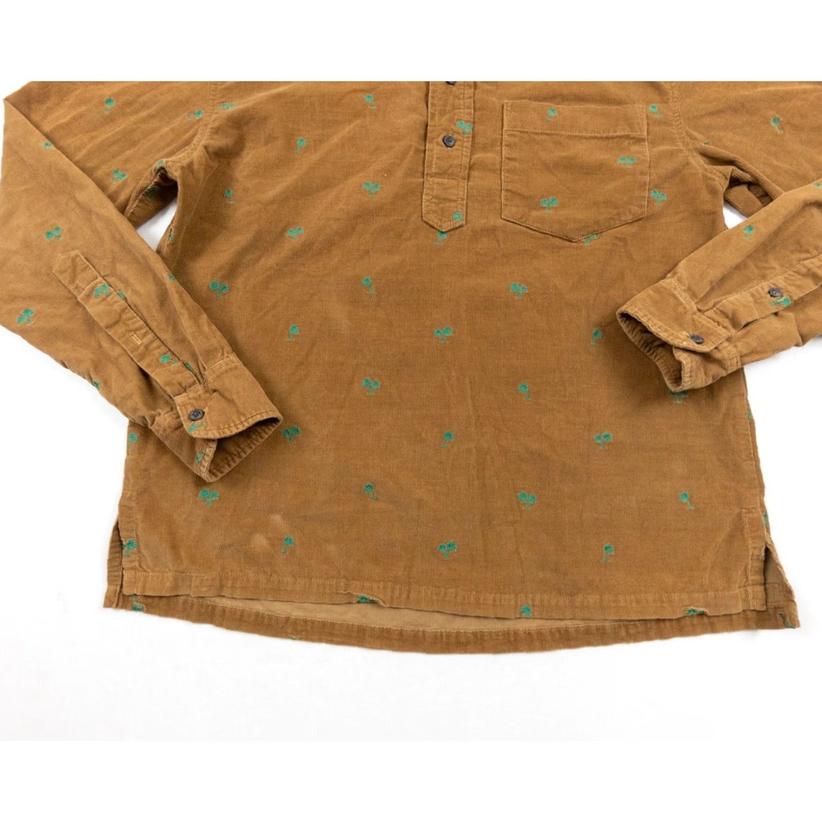 Chubbies The Nutter Men's Brown Corduroy Long Sleeve Polo Shirt Size Small Outdoor Size US S / EU 44-46 / 1 - 4 Thumbnail