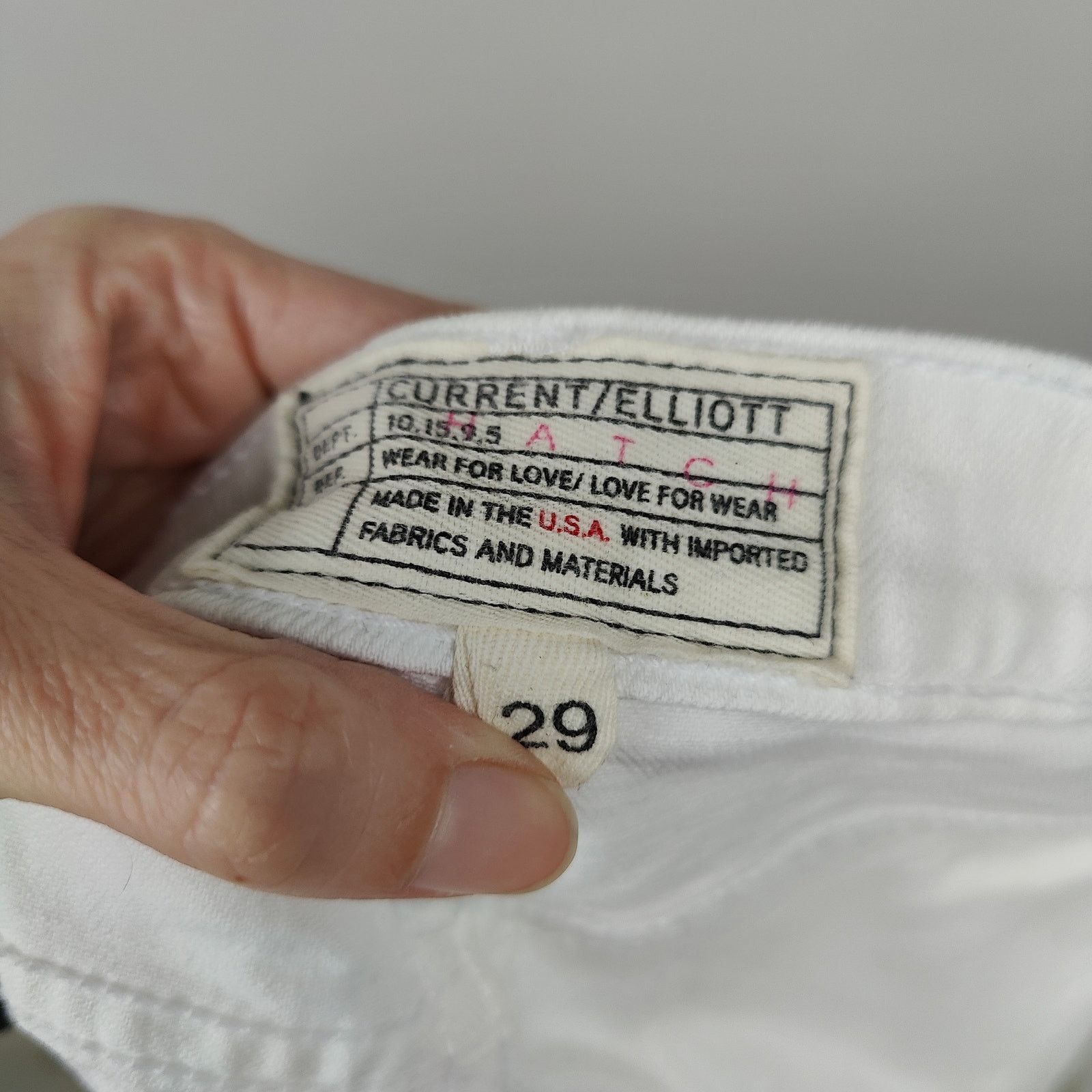 Other Hatch x Current Elliott Maternity Stiletto Jeans 29 White Size 29" - 8 Thumbnail