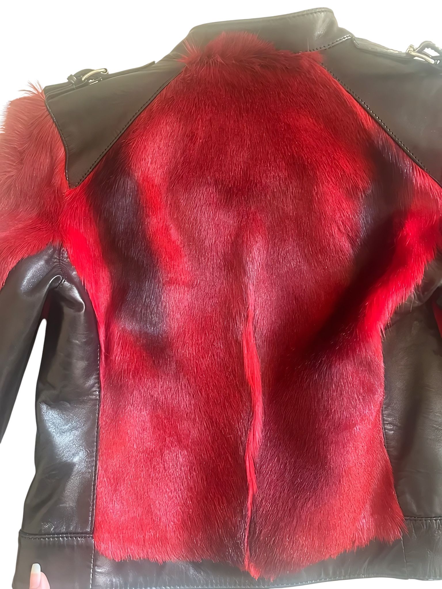 Dolce & Gabbana F/W 2001 GOAT FUR LEATHER BIKER JACKET Size S / US 4 / IT 40 - 4 Thumbnail