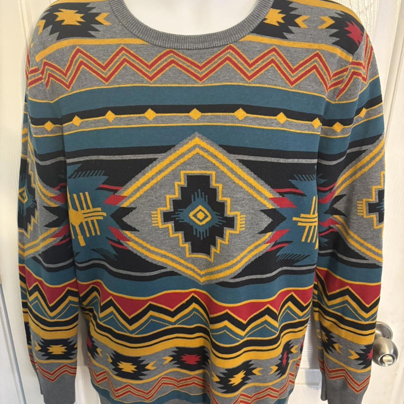 Empyre Gray and multi-coloured #Empyre knit sweater. Size Medium. Size US M / EU 48-50 / 2 - 5 Thumbnail