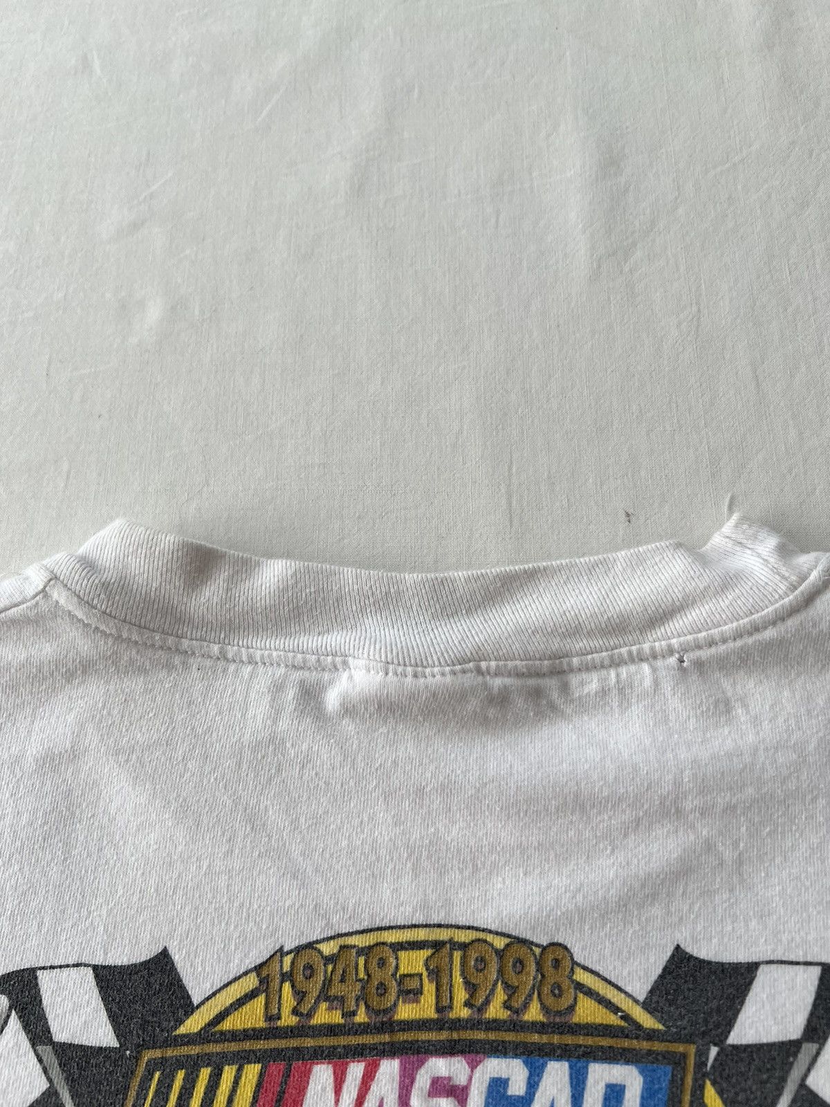 NASCAR Vintage 1998 Nascar 50th Anniversary Champions White T-shirt Size US XL / EU 56 / 4 - 17 Thumbnail