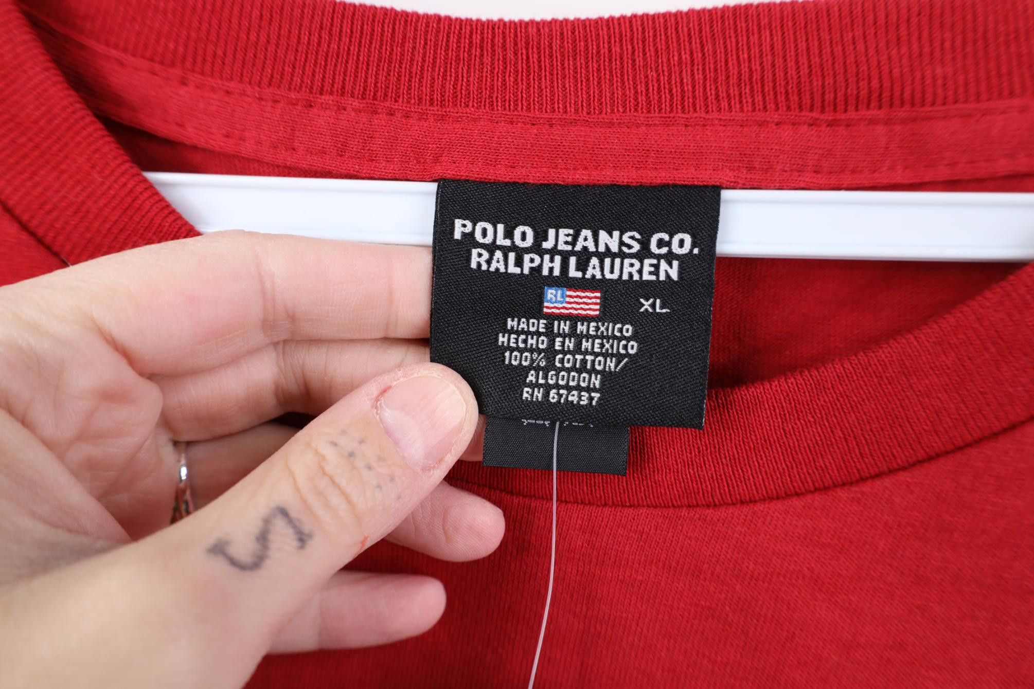 Polo Ralph Lauren Deadstock Vintage 90s Ralph Lauren USA Short Sleeve T-Shirt Size US XL / EU 56 / 4 - 8 Thumbnail