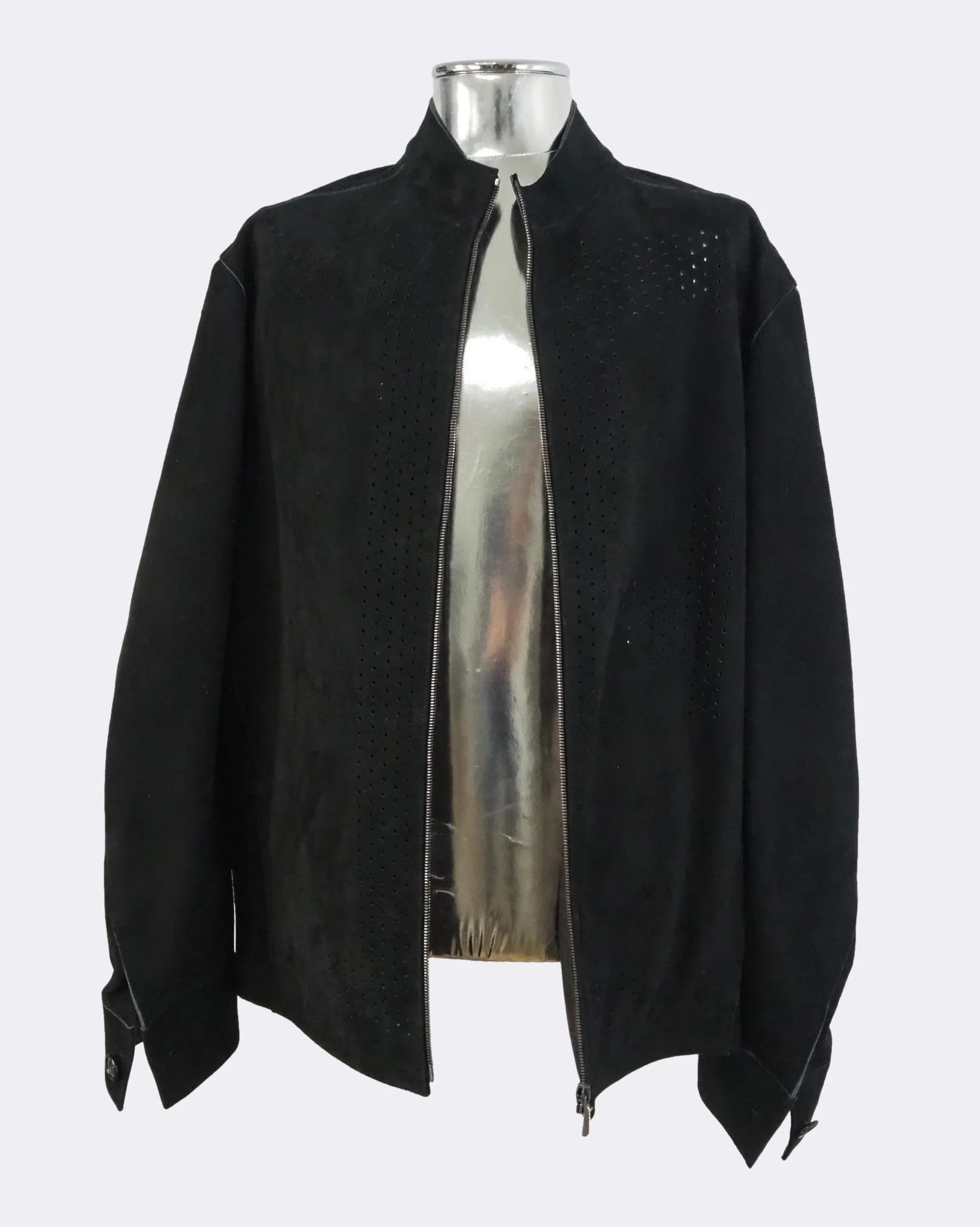 Gianfranco Ferre Men's Gianfranco Ferre Perforated Suede leather Jacket $1150 Size US XXL / EU 58 / 5 - 11 Thumbnail