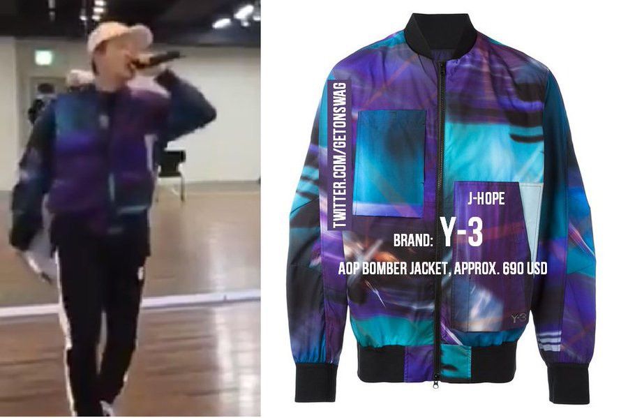 Japanese Brand RARE Yohji Yamamoto x Adidas JHope Galaxy Bomber Over Print Size US XL / EU 56 / 4 - 4 Thumbnail