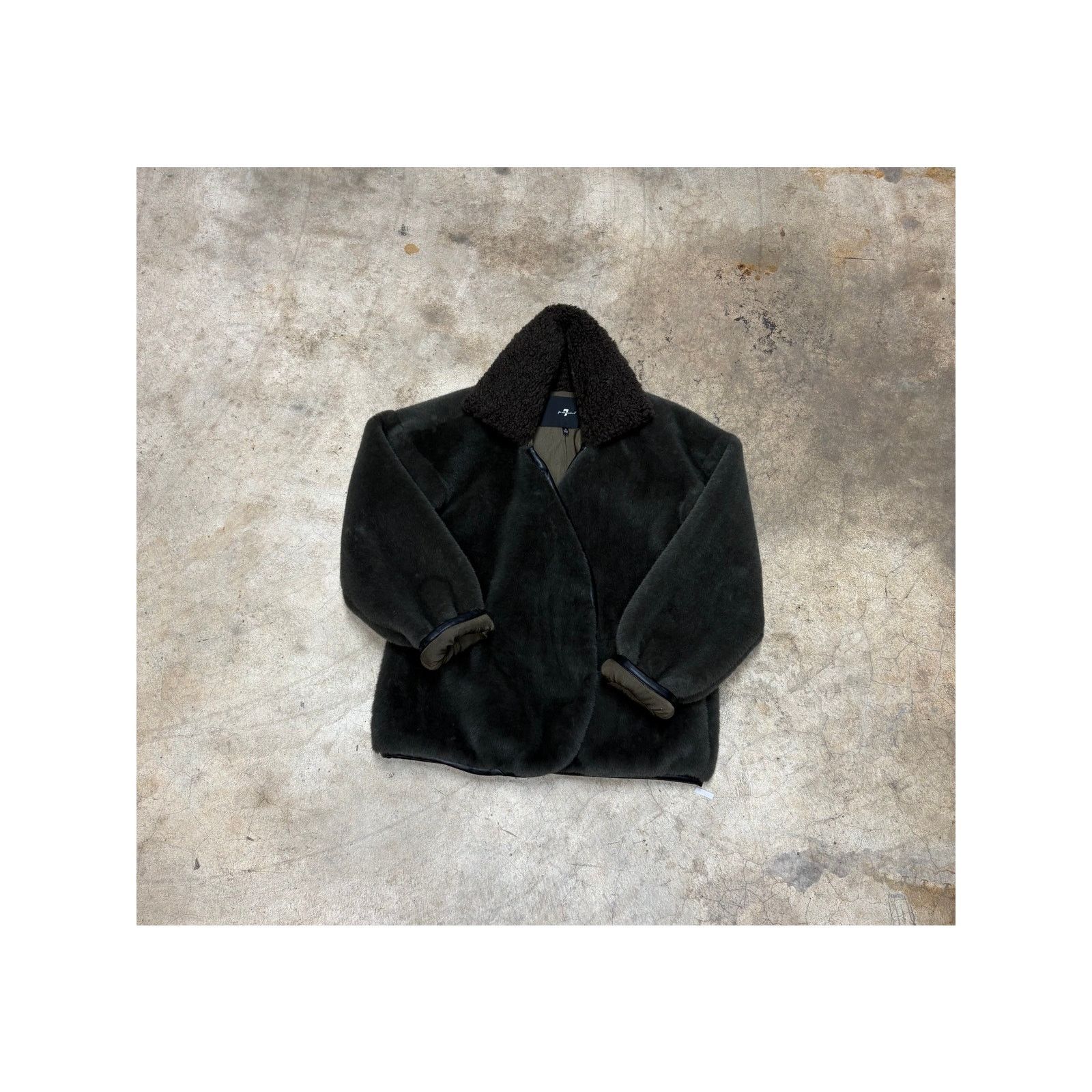 7 For All Mankind 7 For All Mankind Faux Fur Teddy Coat – Sherpa Plush Jacket Size XS / US 0-2 / IT 36-38 - 2 Thumbnail