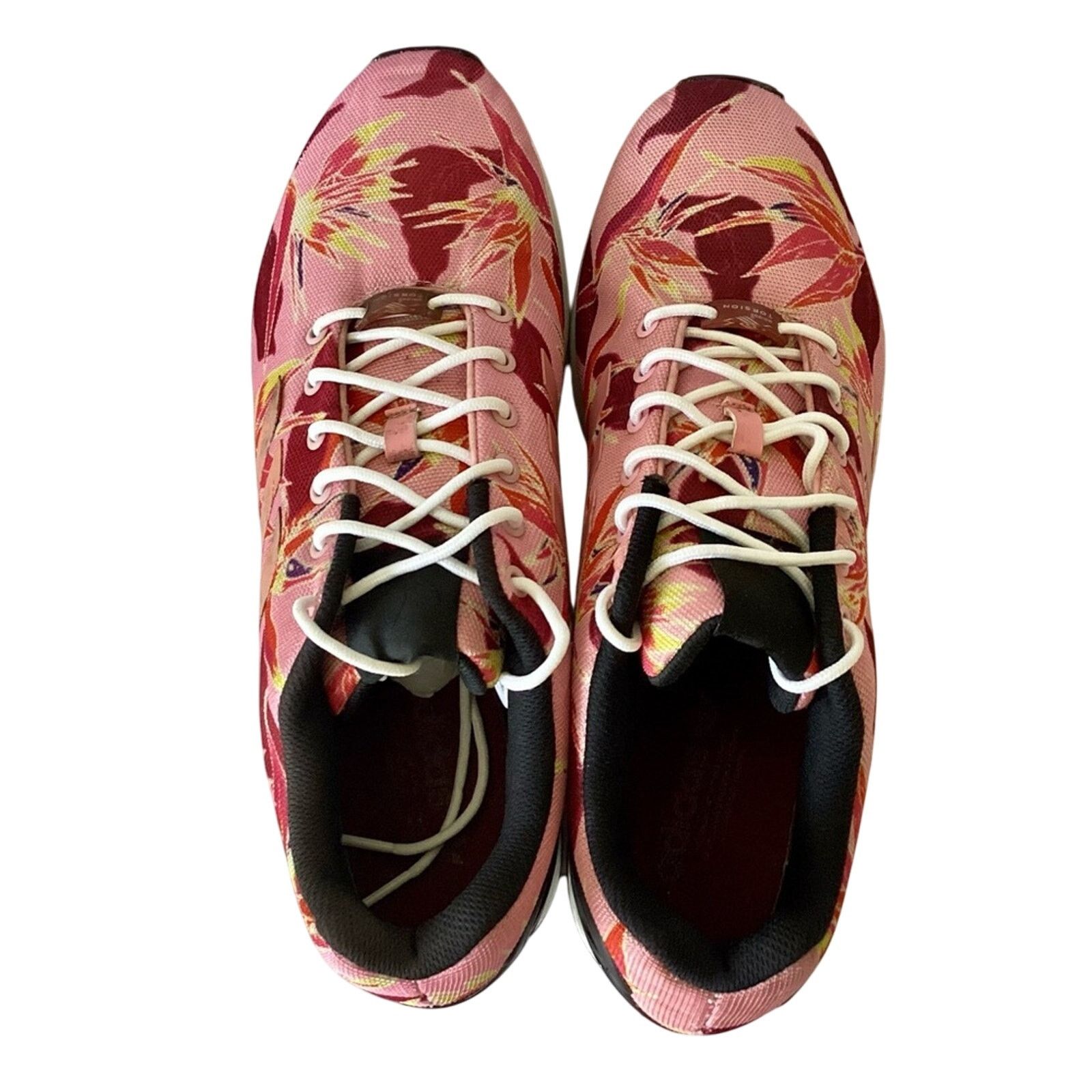 Adidas adidas Pink Floral ZX Flux Sneakers Size US 13 / EU 46 - 7 Thumbnail