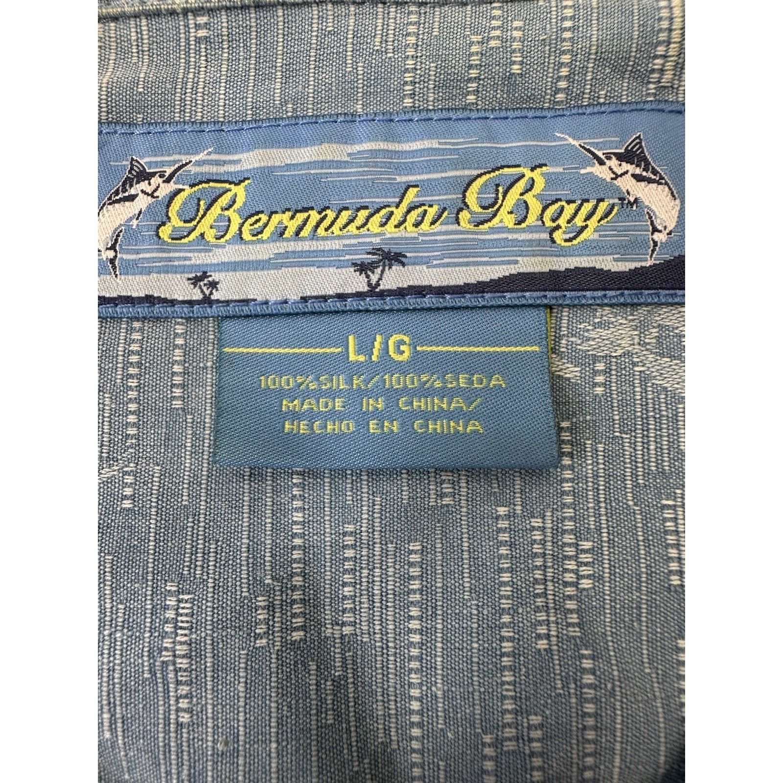 Other Bermuda bay silk Hawaiian shirt Marlin Men’s Large Resort Size US L / EU 52-54 / 3 - 7 Thumbnail