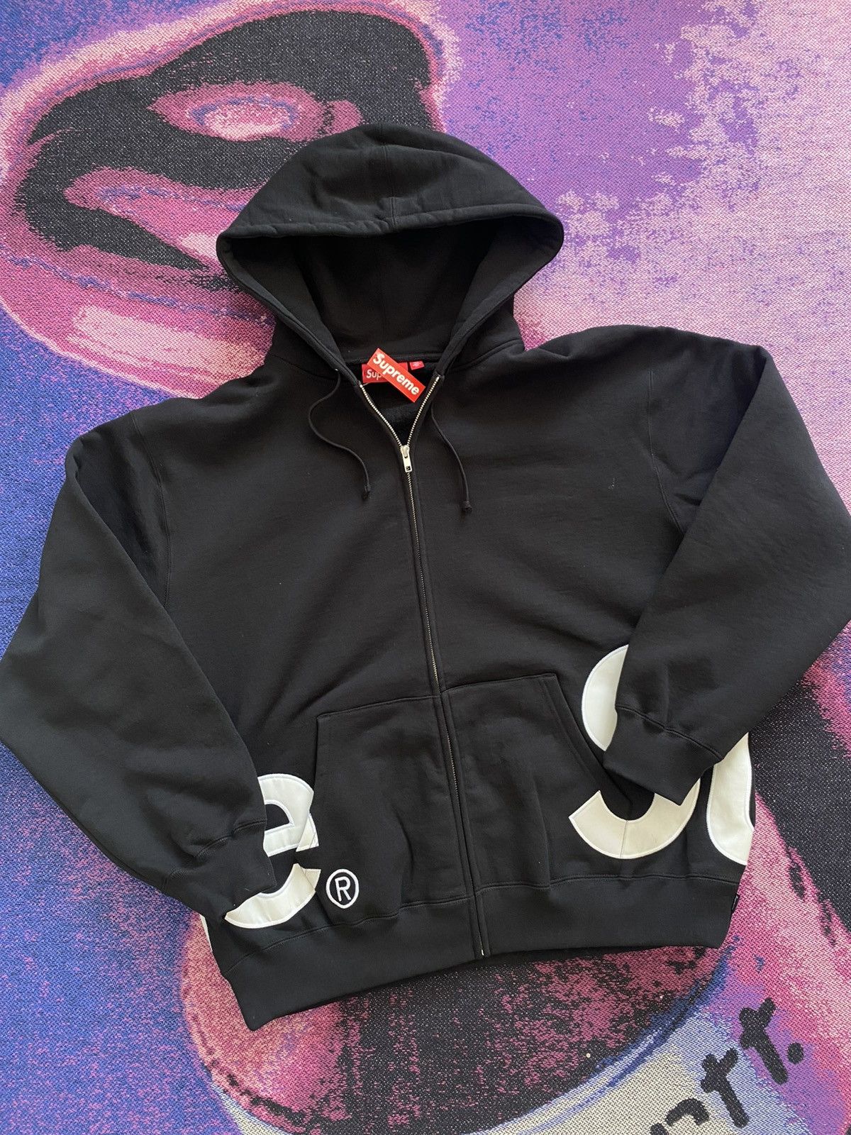 Supreme Big Logo ZipUp Hooded Sweatshirt Supreme Big Logo Zip Up
