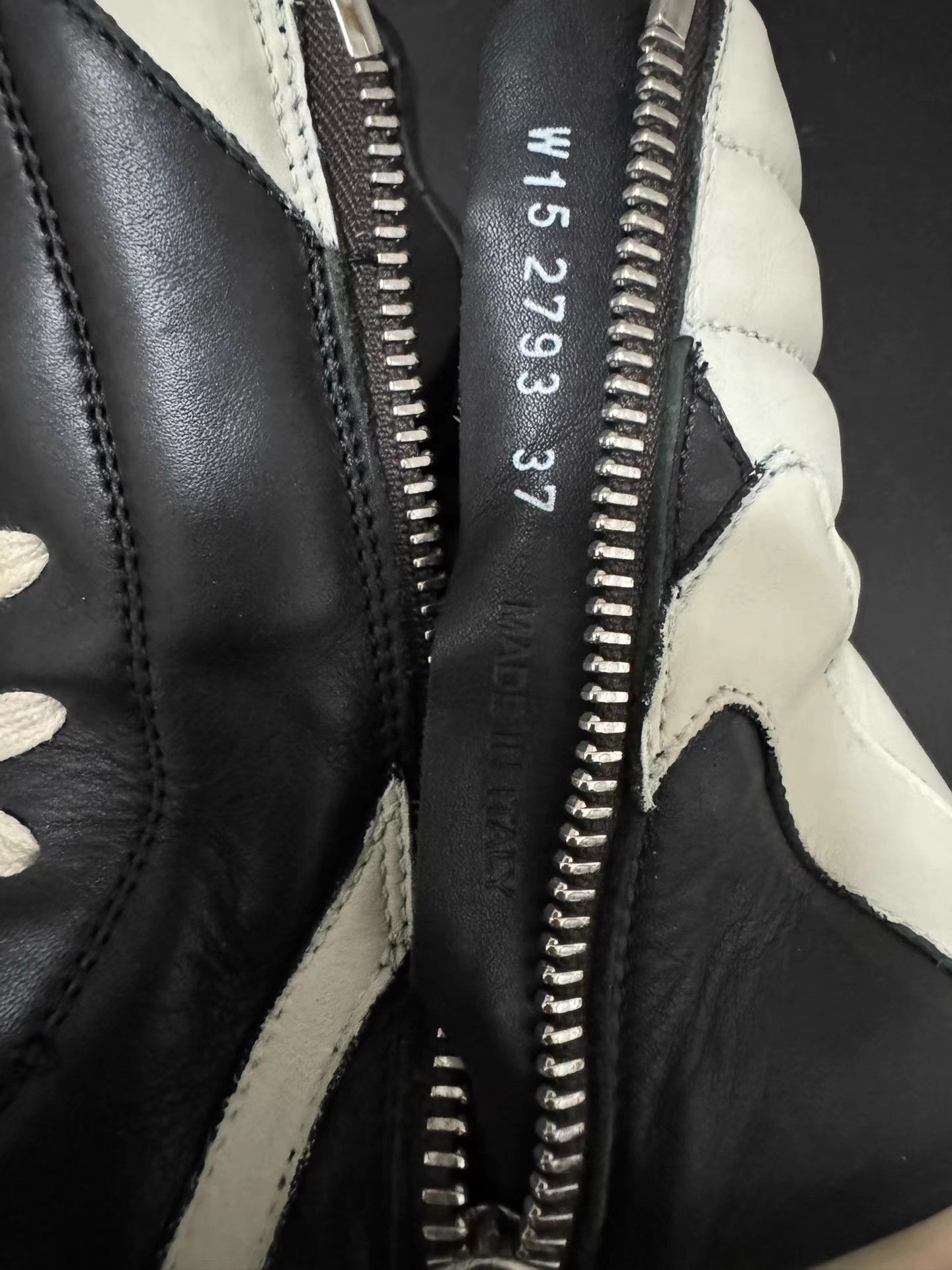 Rick Owens Rick Owens black and white leather casual shoes Size US 7 / IT 37 - 9 Thumbnail