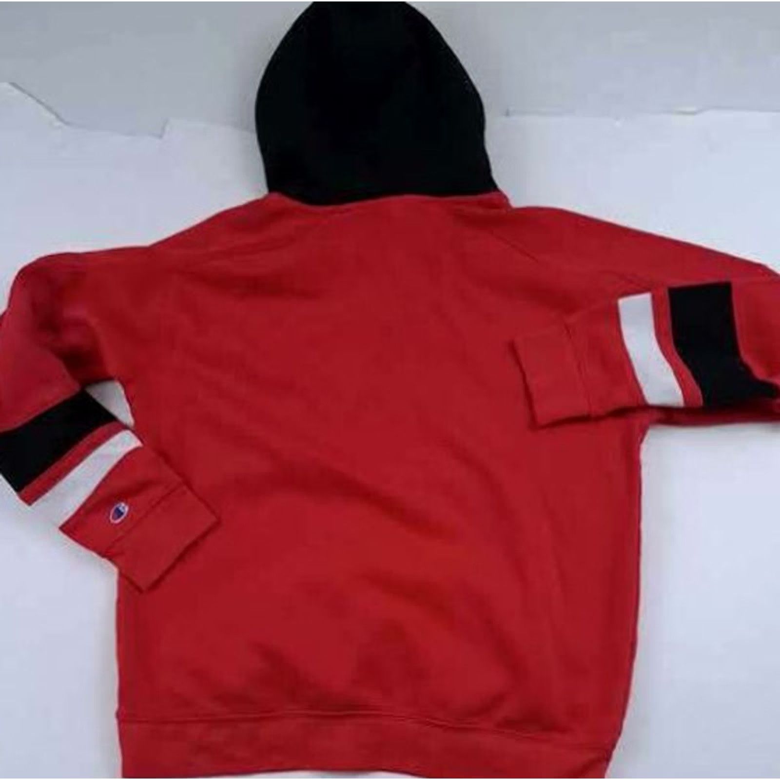 Champion Champion Detroit Red Wings Hooded Hoodie sweatshirt LG Adult Sports Drawsting Neckline Fleece Cotton Logo Solid Multicolor Size US L / EU 52-54 / 3 - 5 Thumbnail
