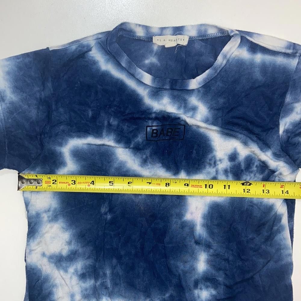 Designer La Hearts I Tie Dyed "BABE" Crop Tee Size XS Size XS / US 0-2 / IT 36-38 - 3 Thumbnail