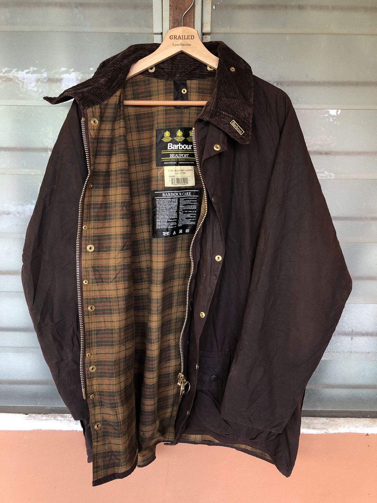 Barbour A190 Vintage Barbour Beaufort Coton Minimum Jacket Size US XL / EU 56 / 4 - 8 Thumbnail