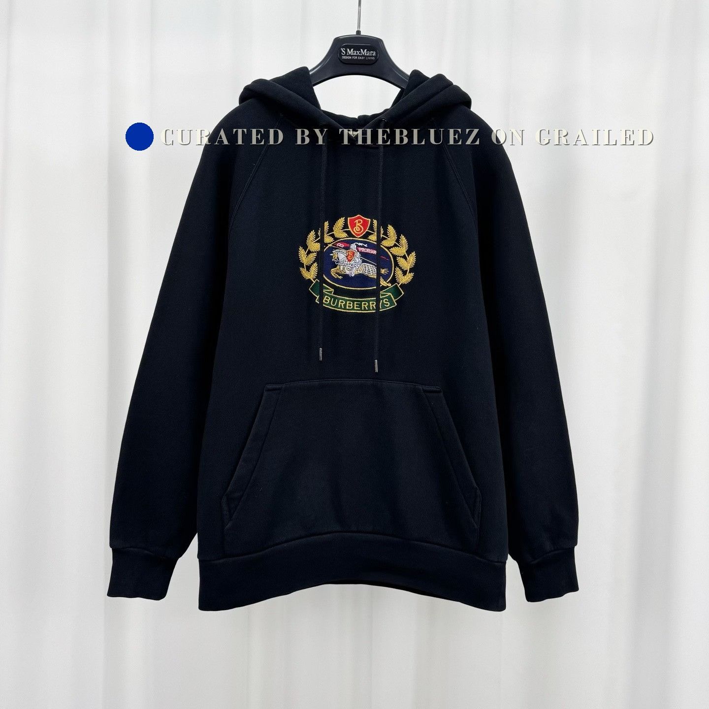 Burberry Burberry Embroidered Warhorse Letter Hoodie Size US S / EU 44-46 / 1 - 1 Thumbnail