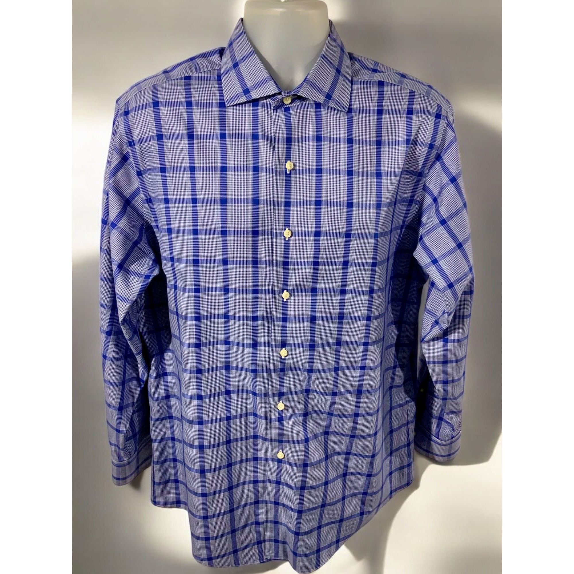 Brooks Brothers Brooks Brothers Large Blue Plaid Shirt 1818 Regent Size US L / EU 52-54 / 3 - 2 Thumbnail