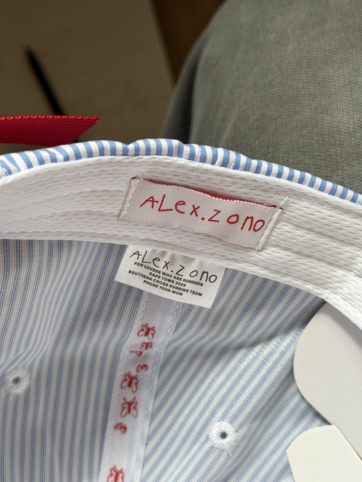 Alex Zono (New) Alex Zono Dad Cap Stripe Blue Running Hat Size ONE SIZE - 8 Thumbnail