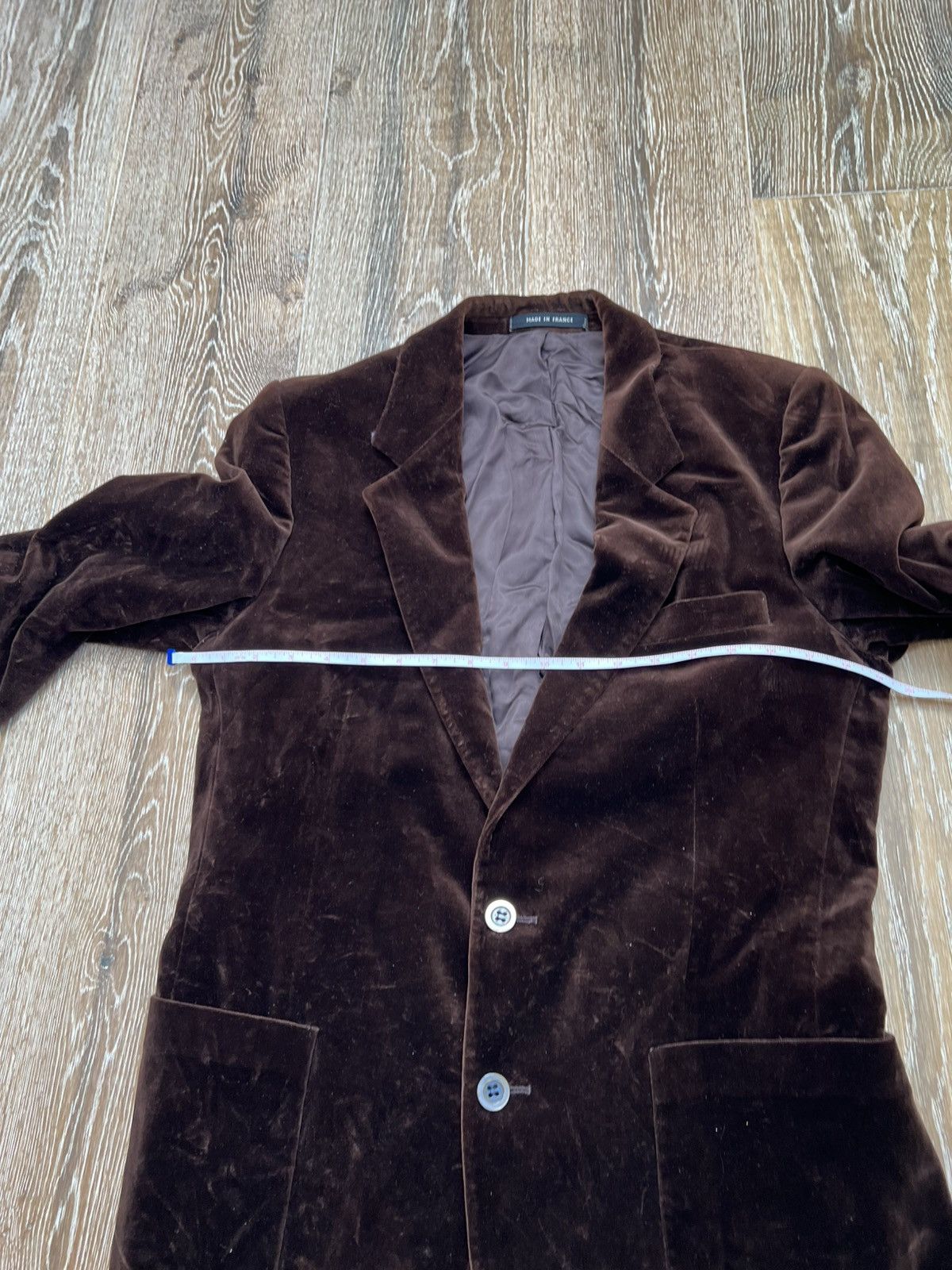 Vintage Vintage yves saint laurent brown velvet velour blazer jacket Size S / US 4 / IT 40 - 7 Thumbnail