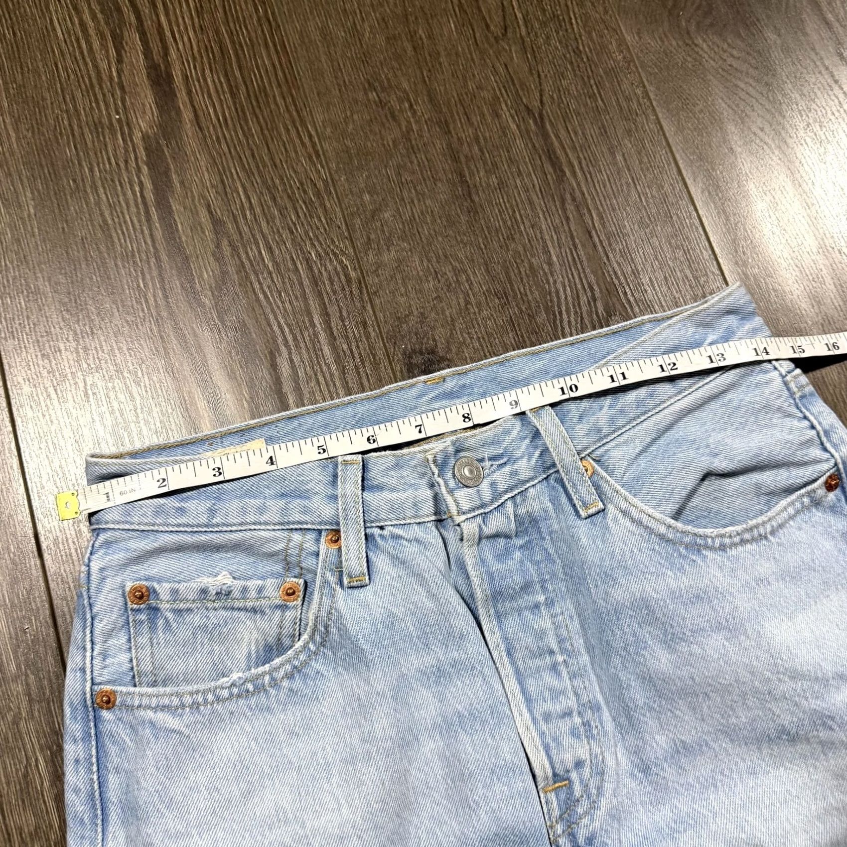 Levi's Levi's 501 Premium Jeans 31x30 Light Blue Regular Straight Denim Button Fly Mens Jeans Reg Straight Denim Size US 31 - 4 Thumbnail