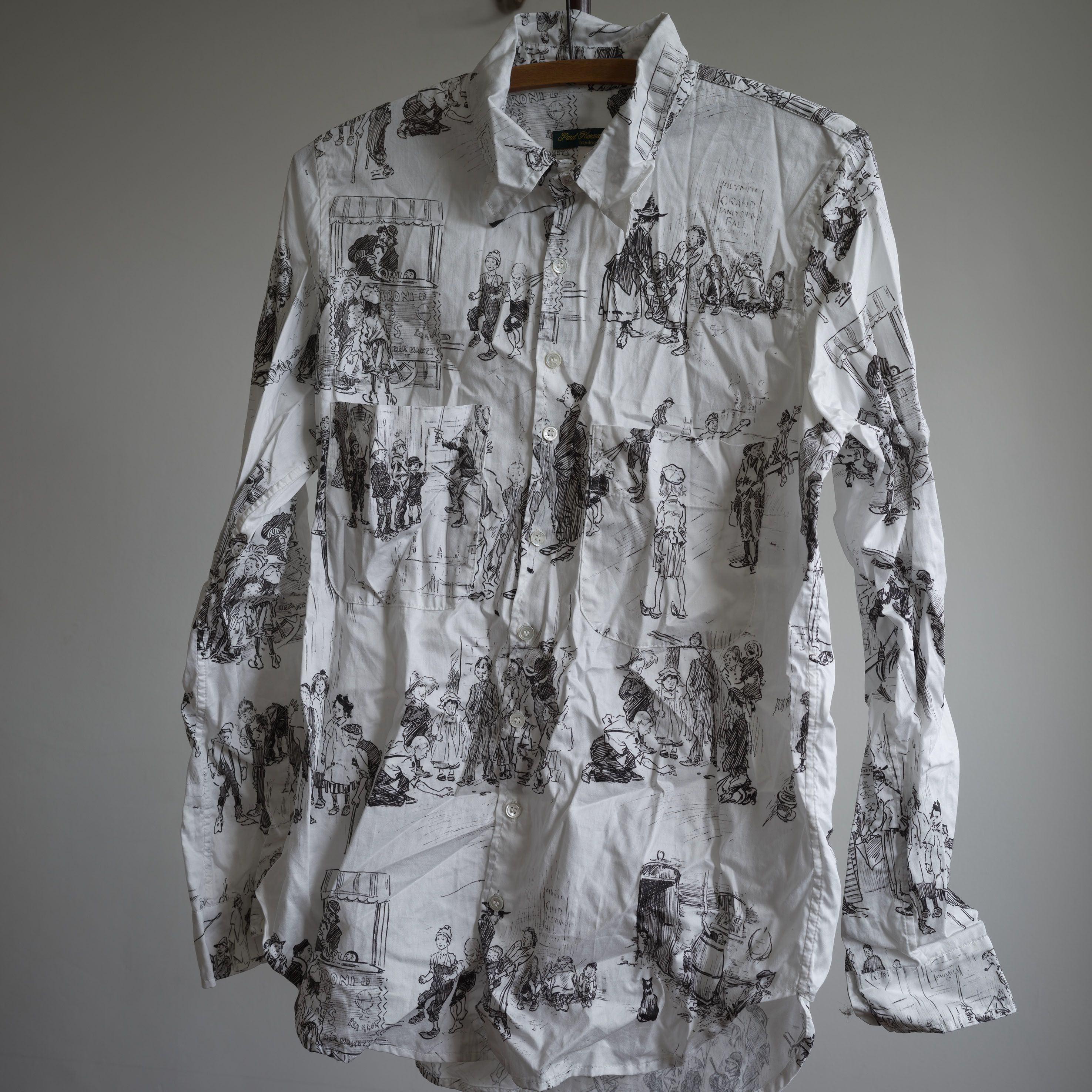 Paul Harnden Shoemakers SS2017 GRANDPA SHIRT COTTON MOSS PRINT