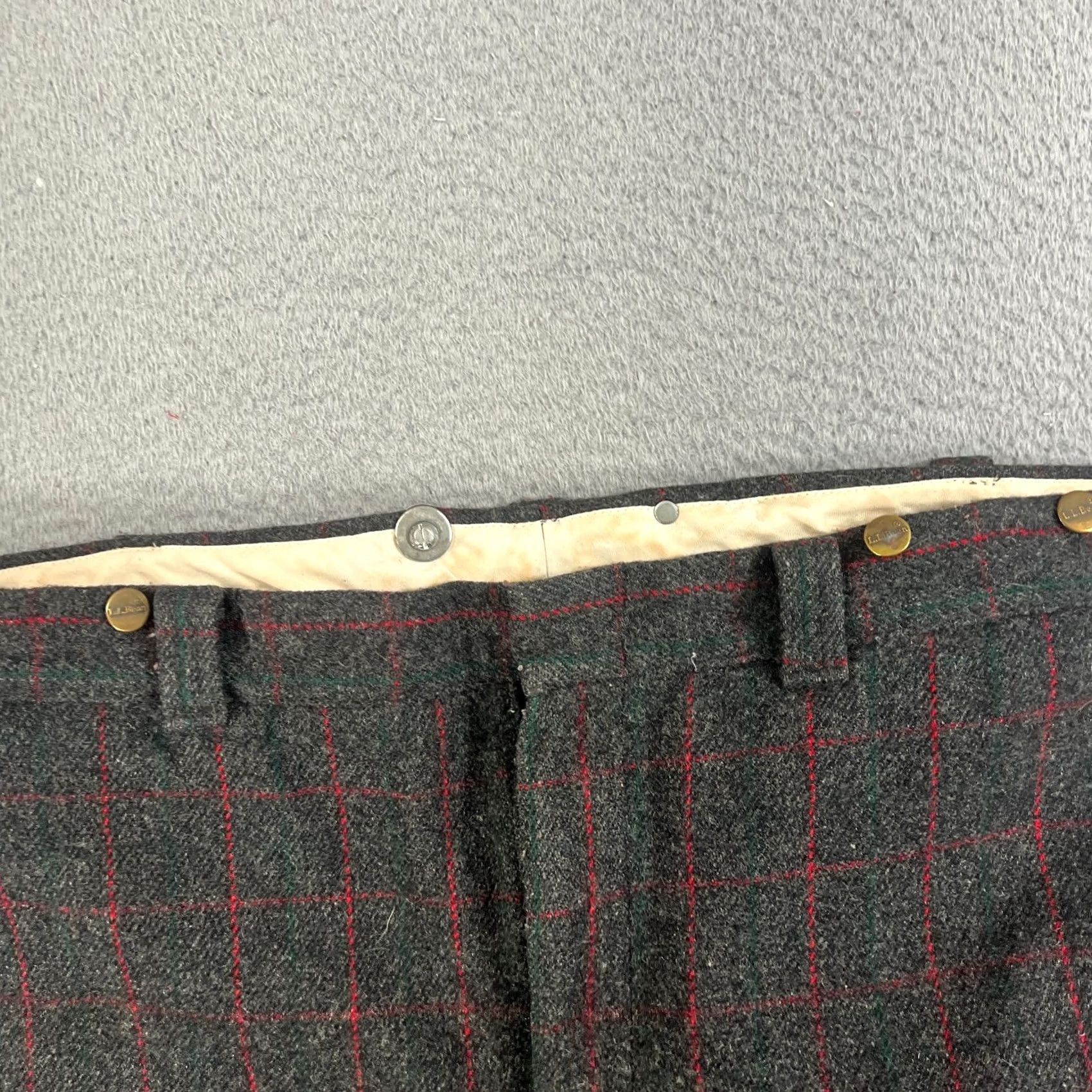 Vintage VINTAGE LL Bean Pants Mens Heavyweight Wool Plaid Hunting Outdoor VTG 47x30" Size US 34 / EU 50 - 6 Thumbnail