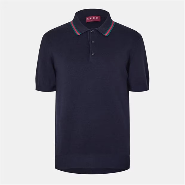 Gucci Web Knit Polo Shirt Size US S / EU 44-46 / 1 - 1 Thumbnail