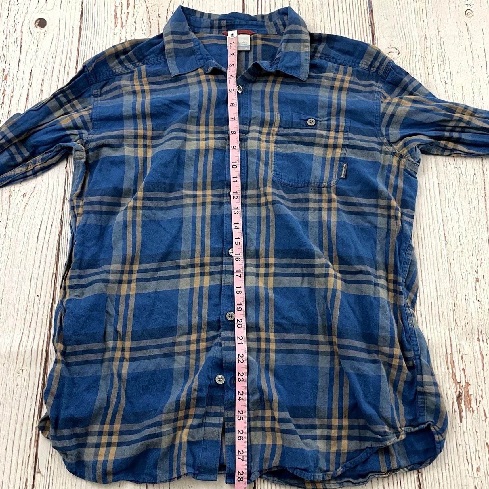 Vintage Columbia Plaid Flannel Long Sleeve Button Front Shirt XL Men's Blue Size US XL / EU 56 / 4 - 5 Thumbnail