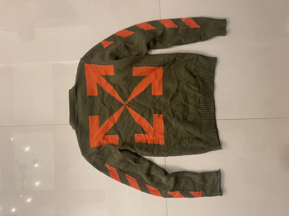 Off-White Off white khaki diagonal arrow knit crew neck Size M / US 6-8 / IT 42-44 - 9 Thumbnail