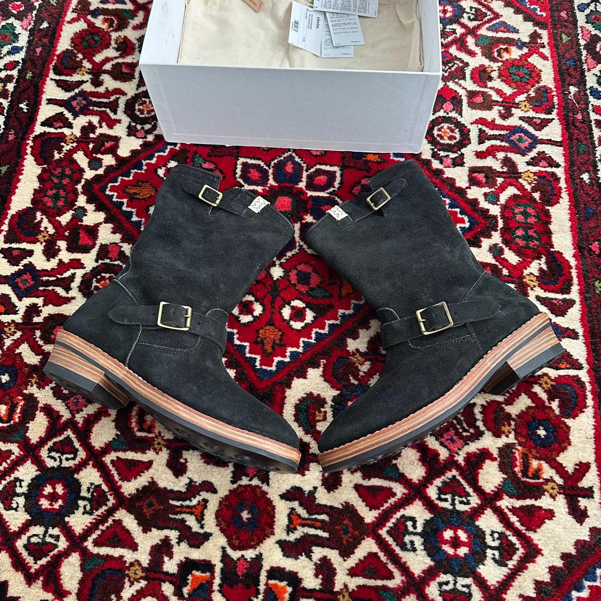 Visvim Visvim T.W.O Boots-Folk 9.0 suede engineer boots 23ss Size US 9 / EU 42 - 4 Thumbnail