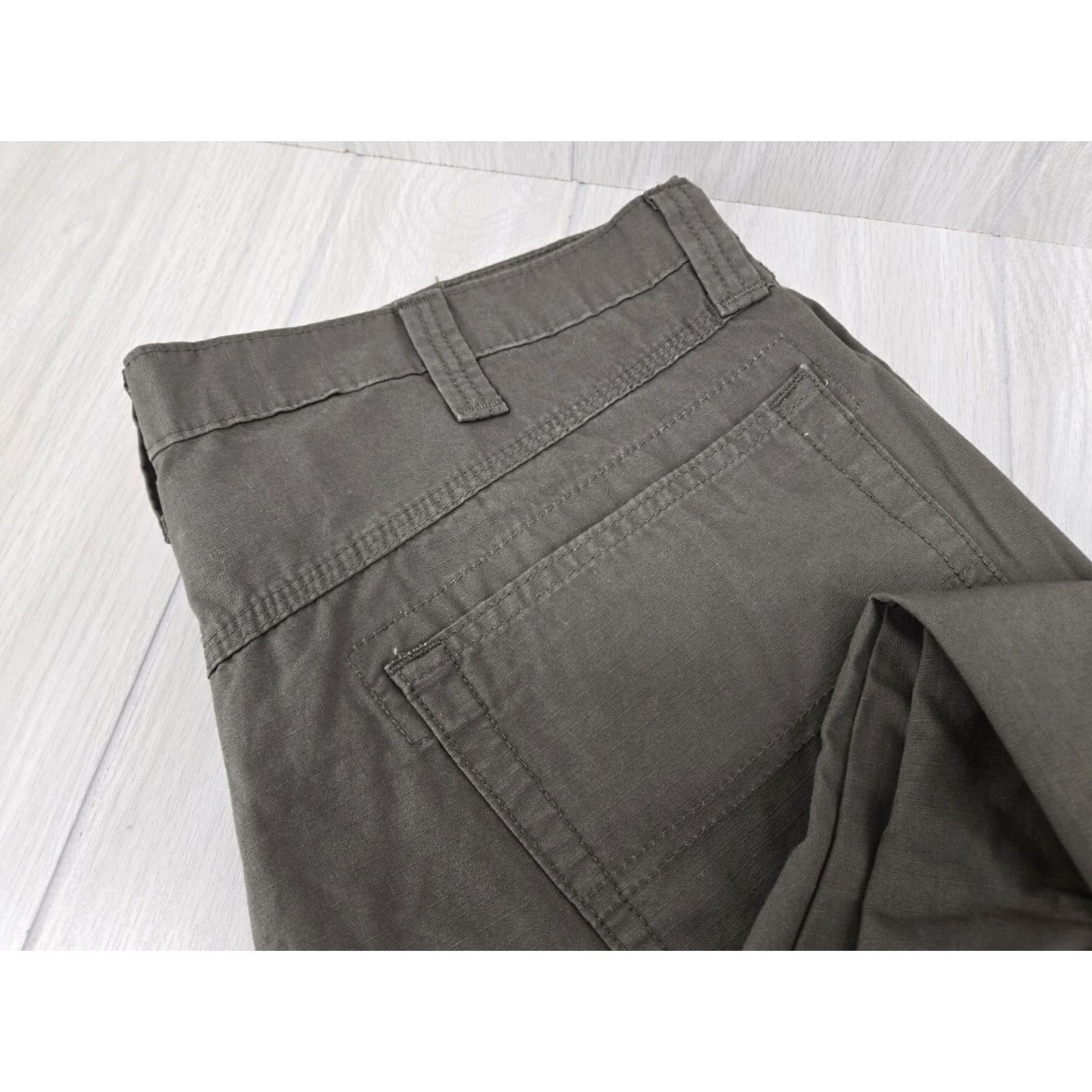 Wrangler Wrangler Workwear Pants 38x30 Green Ripstop Cotton Mens Straight Leg Pants Size US 38 / EU 54 - 6 Thumbnail