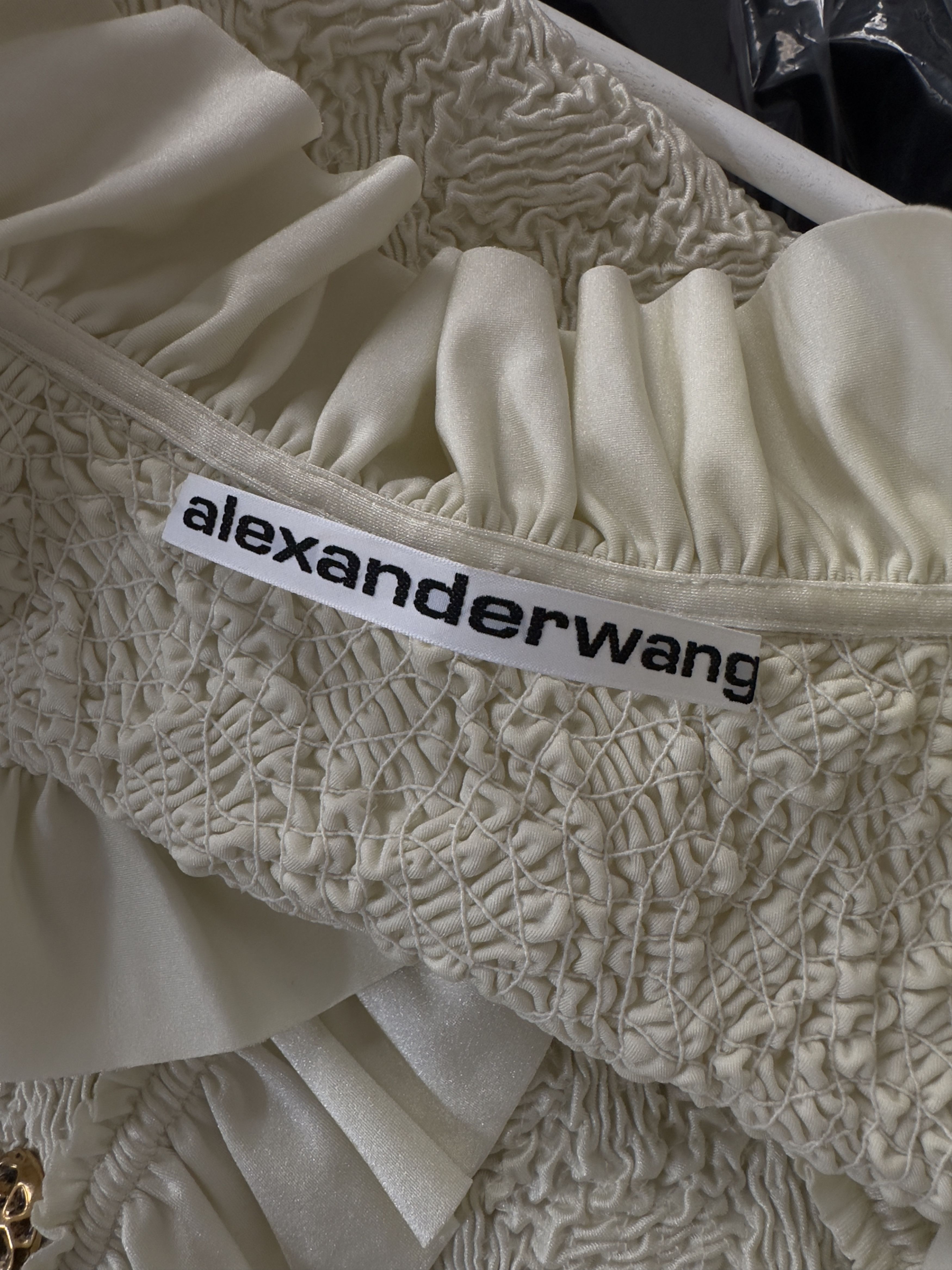 Alexander Wang Ruffled Smocked Jersey Dress - Alexander Wang Size S / US 4 / IT 40 - 5 Thumbnail