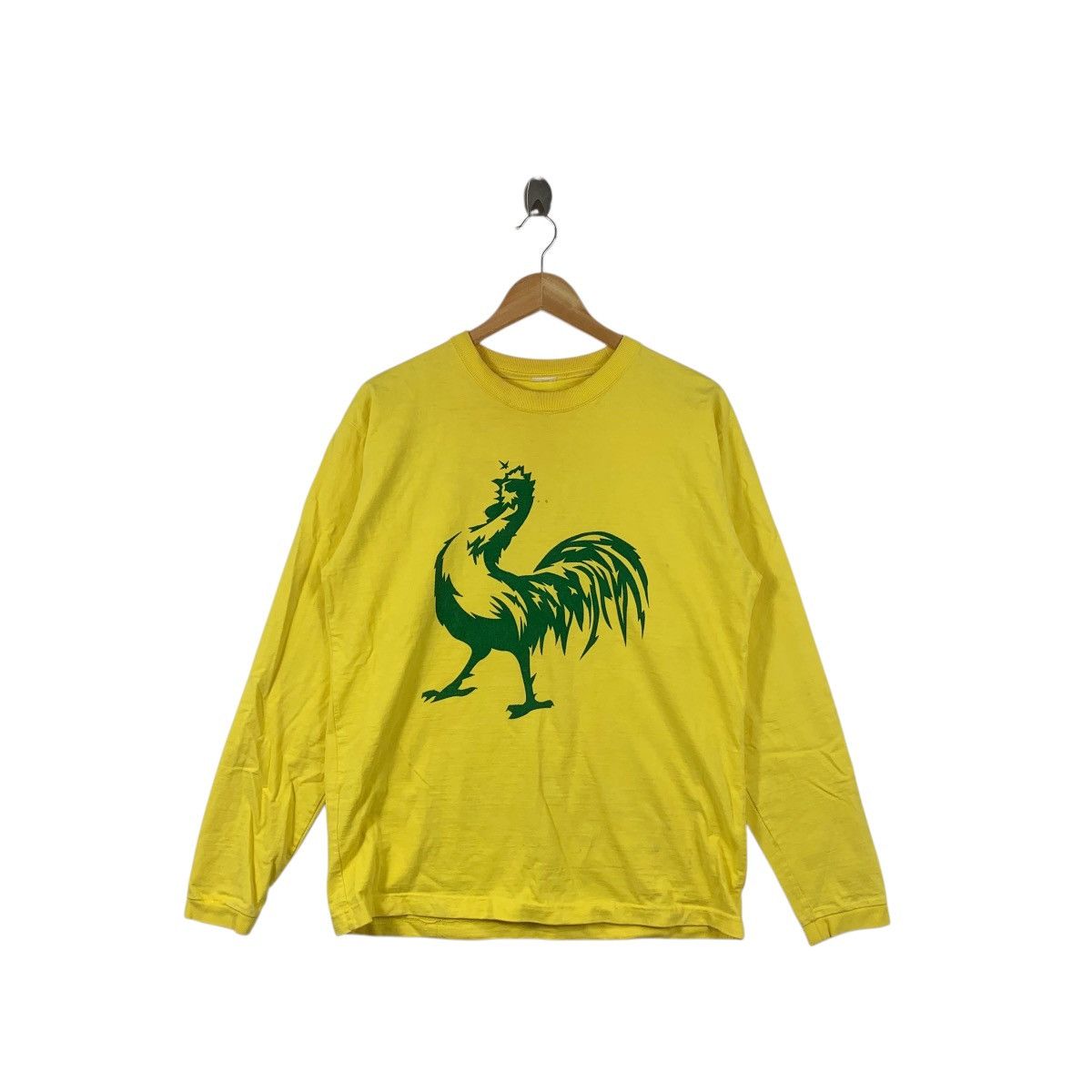 Vintage Vintage ROOSTER COCK CHICKEN Paiting Yellow Sweatshirt Size M / US 6-8 / IT 42-44 - 1 Thumbnail