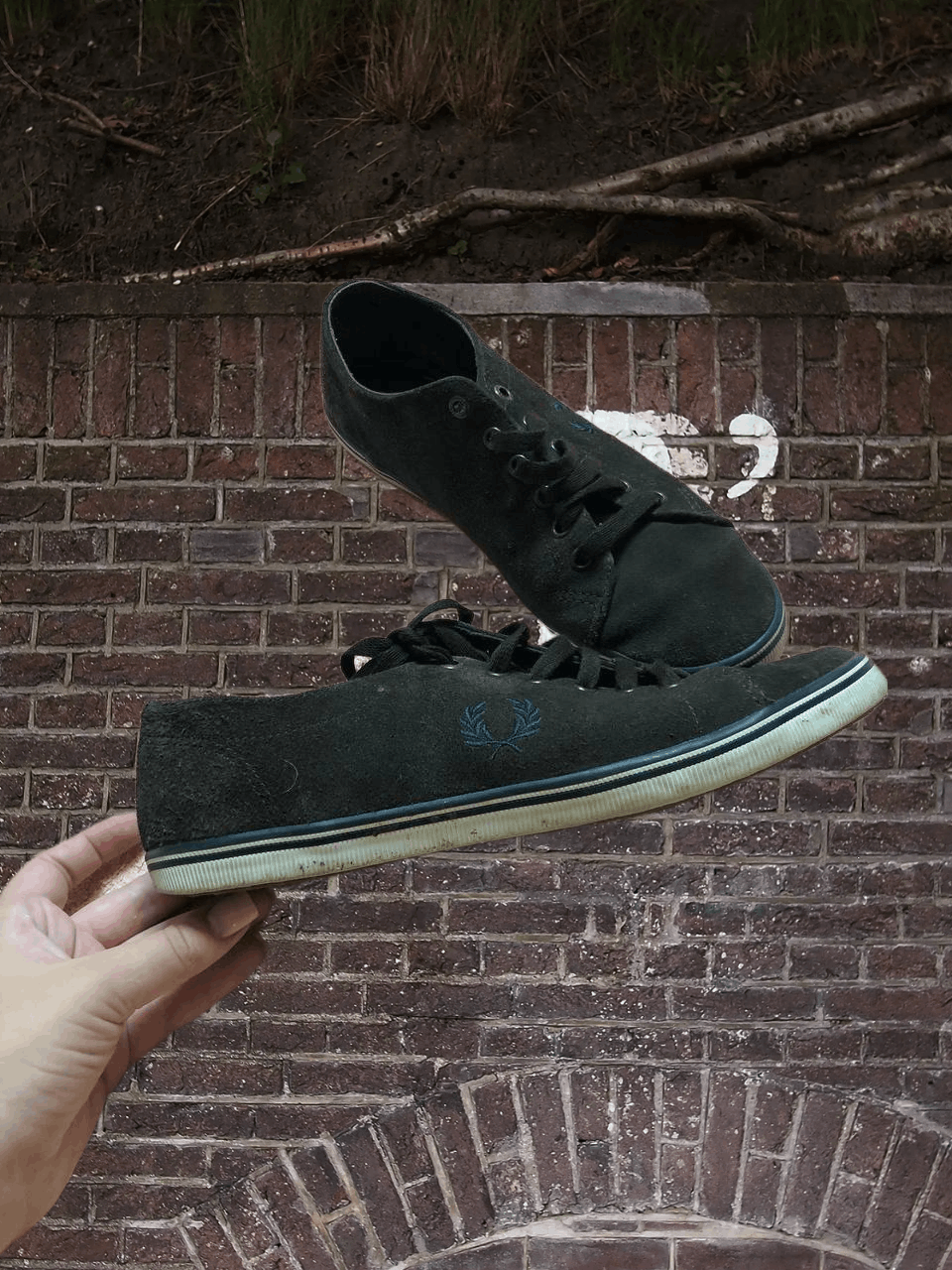 Fred Perry Y2K Low-Top Sneakers Fred Perry brown logo Vintage Size US 8 / EU 41 - 1 Thumbnail