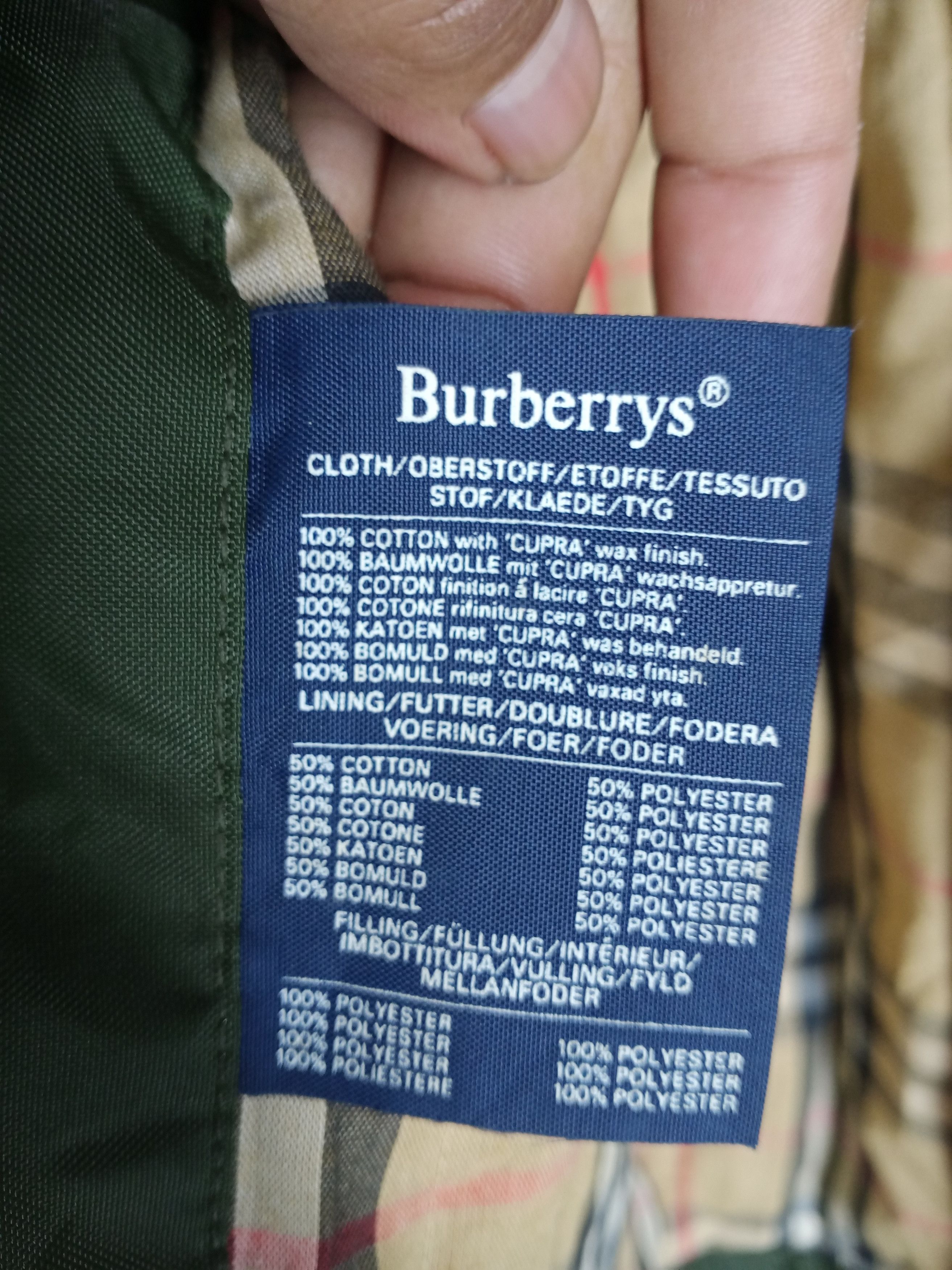 Burberry × Burberry Prorsum Rare Vintage Burberrys Nova Check Waxed Jacket Size US XL / EU 56 / 4 - 5 Thumbnail