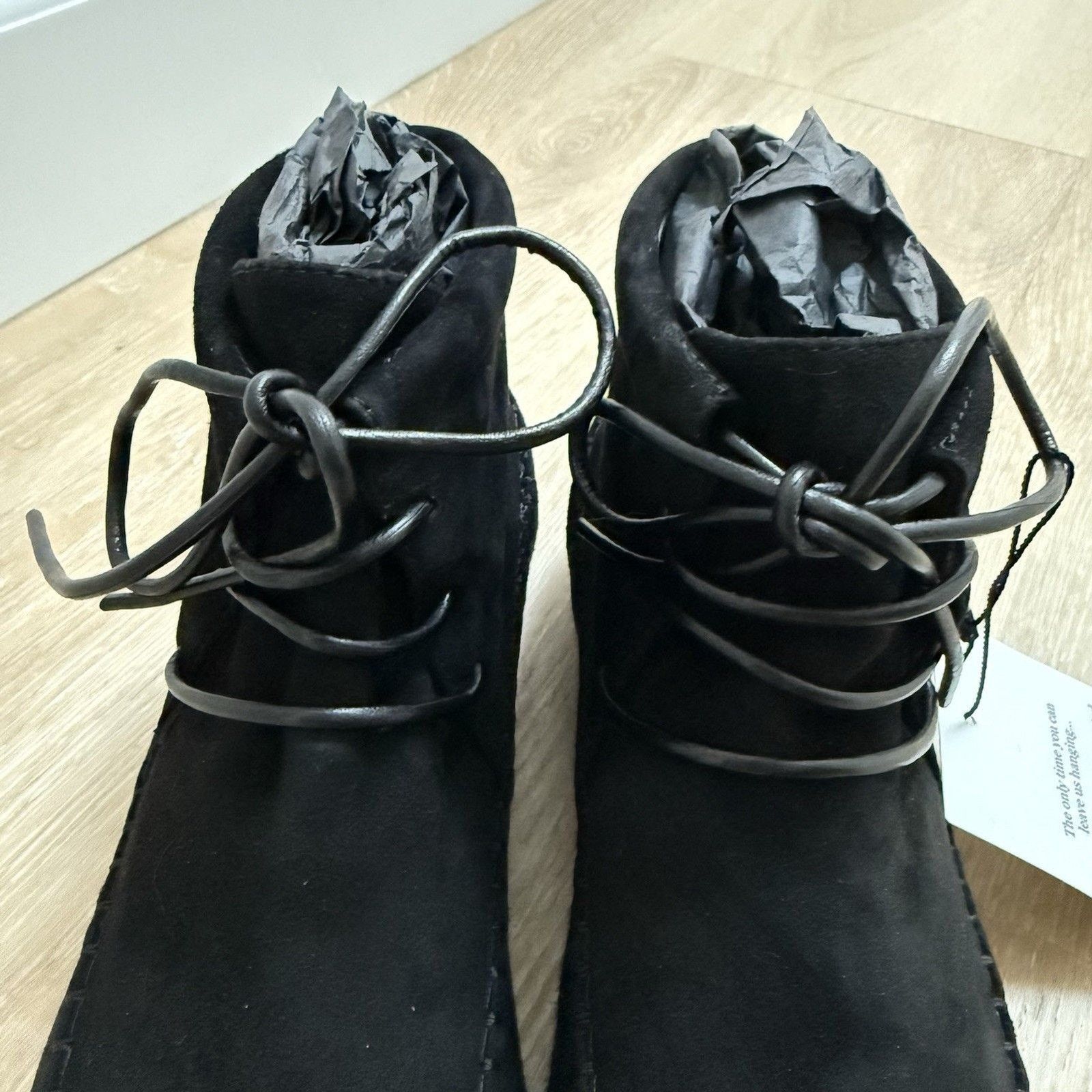 Toteme TOTEME High Top Suede Loafer Boot Black 37 Quiet Luxury NEW Size US 6 / IT 36 - 9 Thumbnail