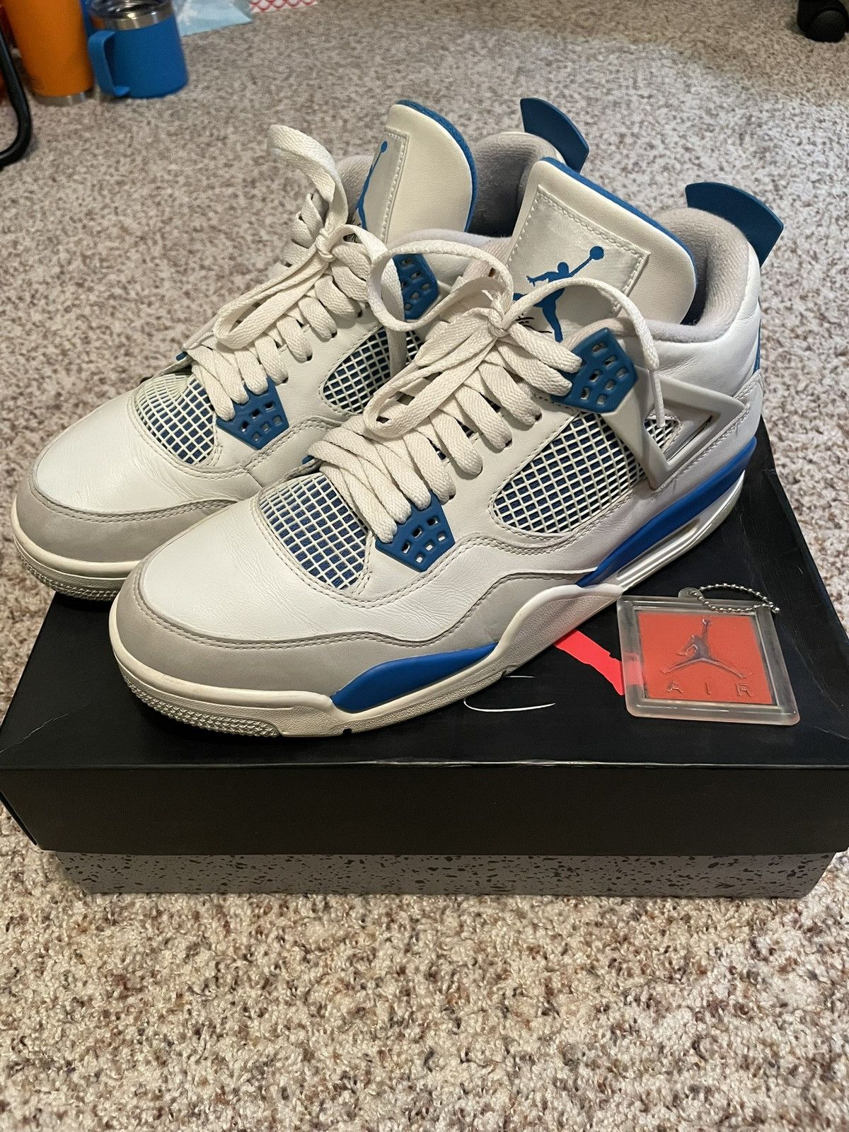 Jordan Brand Air Jordan 4 Retro Military Blue Color Way 2012 Size US 10 / EU 43 - 1 Thumbnail