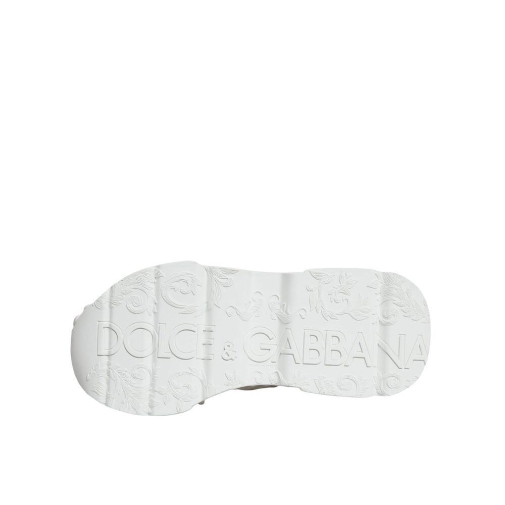 Dolce & Gabbana Dolce & Gabbana White Knitted Daymaster Sneakers Shoes Size US 9 / IT 39 - 6 Thumbnail