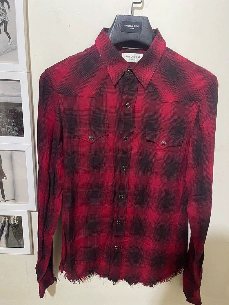 Saint Laurent Paris saint Laurent paris16SS Genuine Cat's Eye Black and Red Pl Size US XS / EU 42 / 0 - 1 Thumbnail