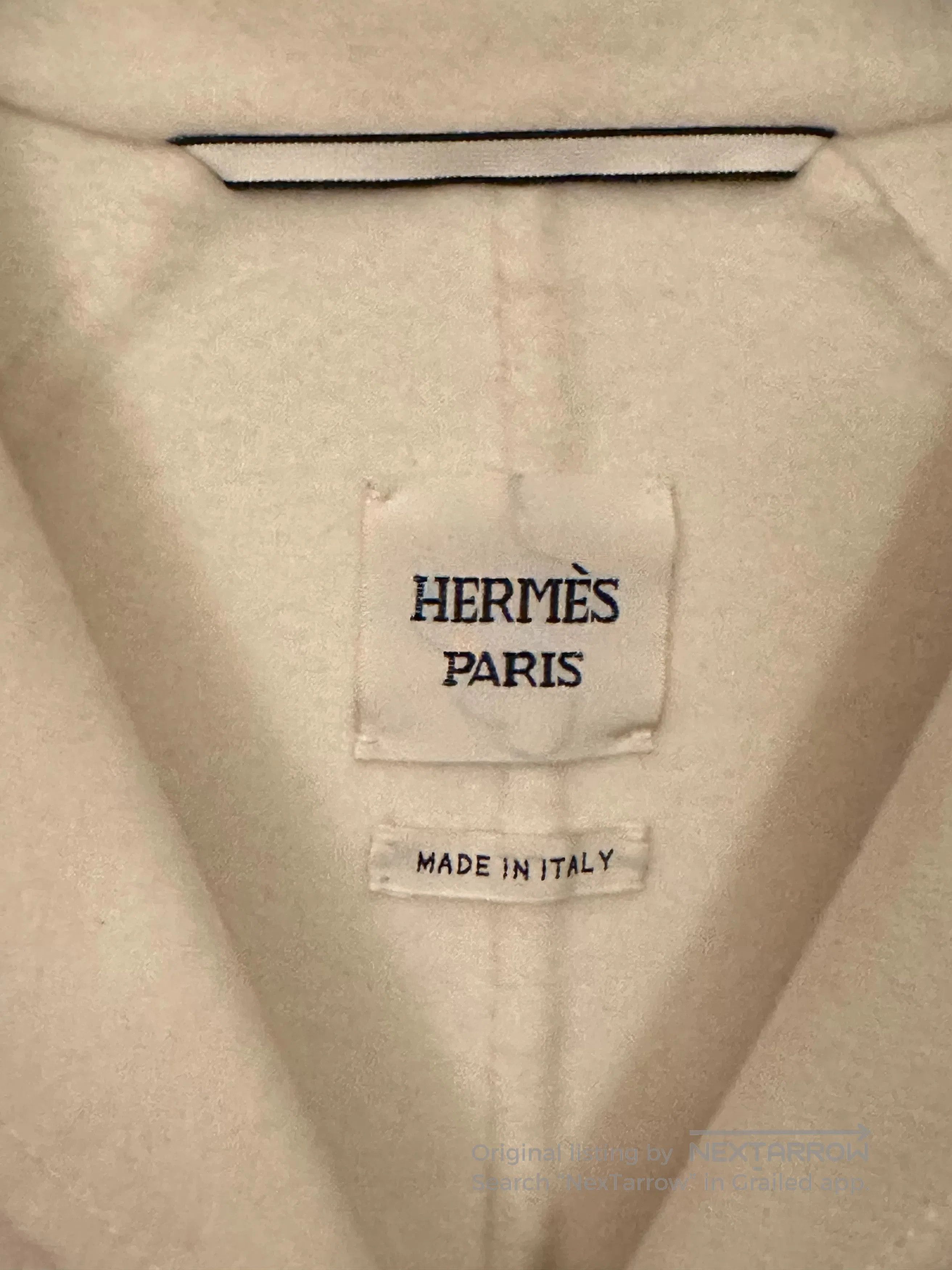 Hermes hermès cream cashmere long coat, size m. Size US M / EU 48-50 / 2 - 2 Thumbnail