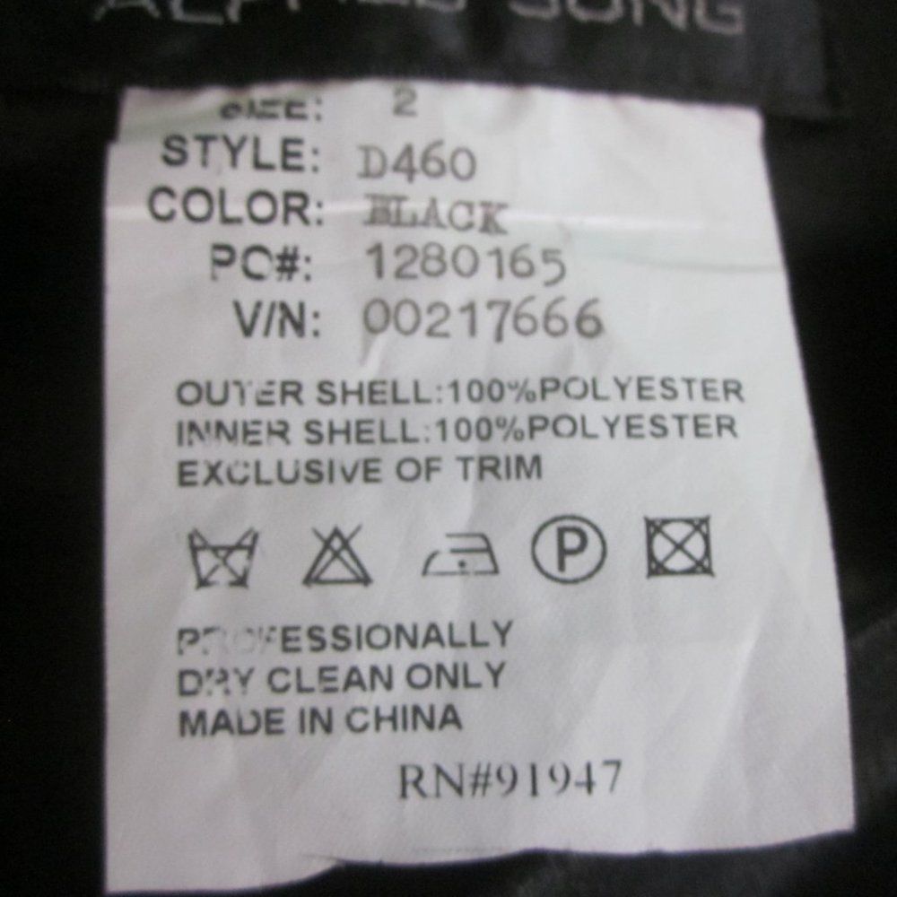 Samantha Sung Alfred Sung Black Tiered Party Dress Size 2 Size XS / US 0-2 / IT 36-38 - 5 Thumbnail