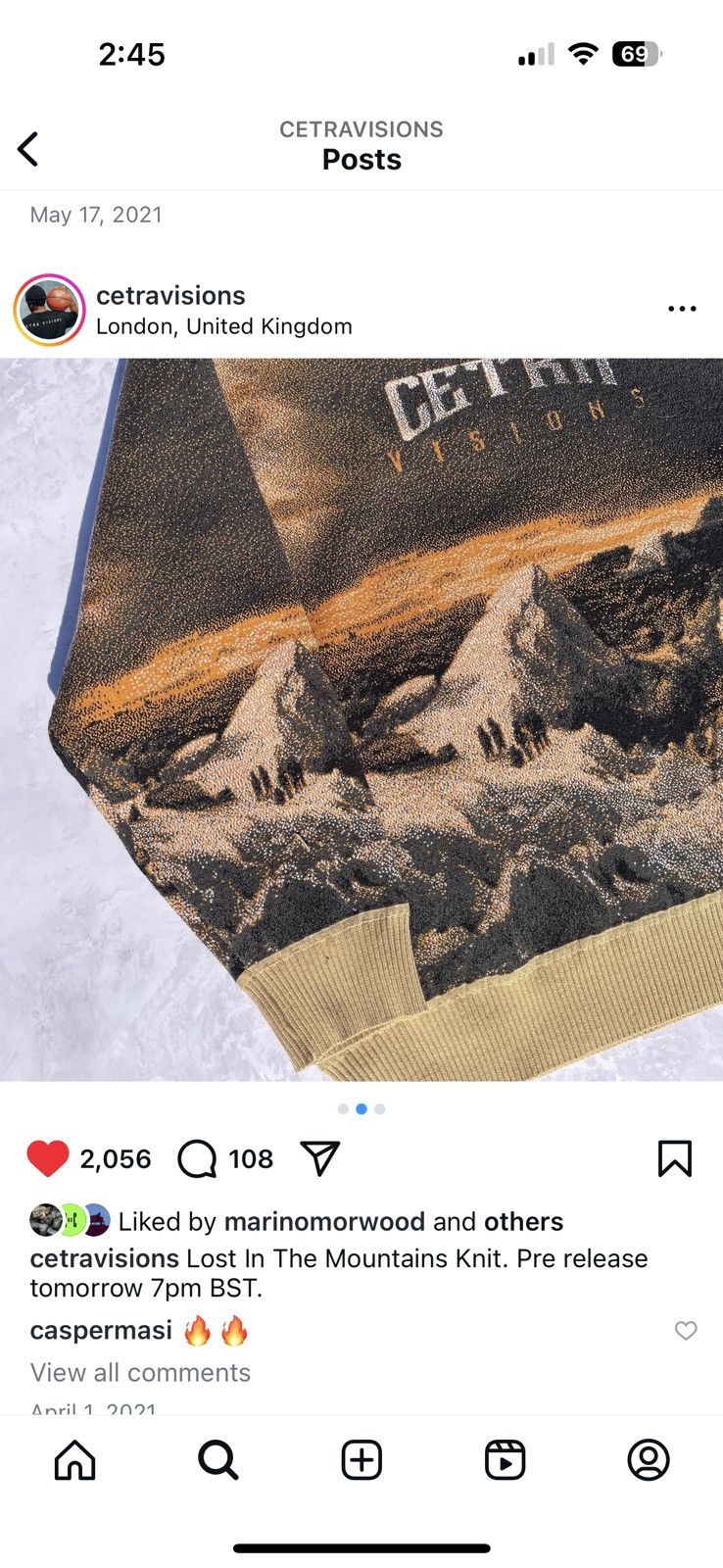 Marino Morwood Cetra Visions by MarinoMorwood Lost in the Mountains sweater Size US M / EU 48-50 / 2 - 6 Thumbnail
