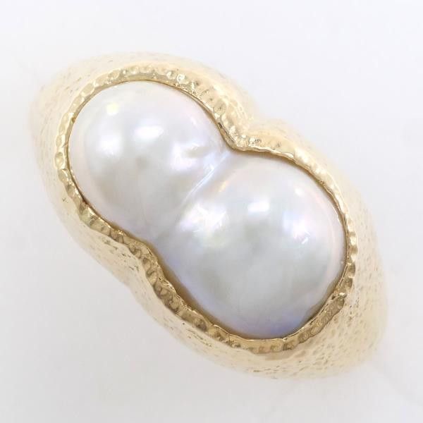 Other Other K18 Yellow Gold Pearl Ring 12.5 Metal Ring in Great Condition Size ONE SIZE - 1 Thumbnail