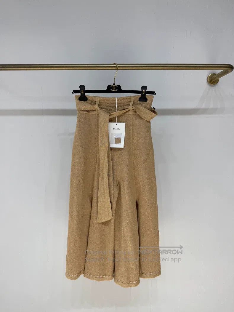 Chanel Chanel Knitted wide-leg trousers Size 24" / US 00 / IT 34 - 1 Thumbnail