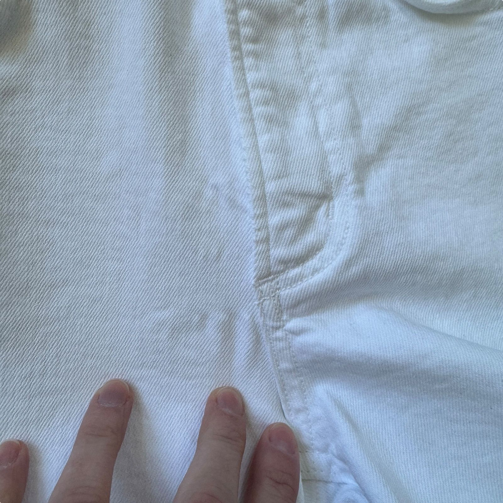 Agolde AGOLDE Kye Mid Rise Straight Crop Jean Cake White Stretch Size 25" / US 0 / IT 36 - 6 Thumbnail